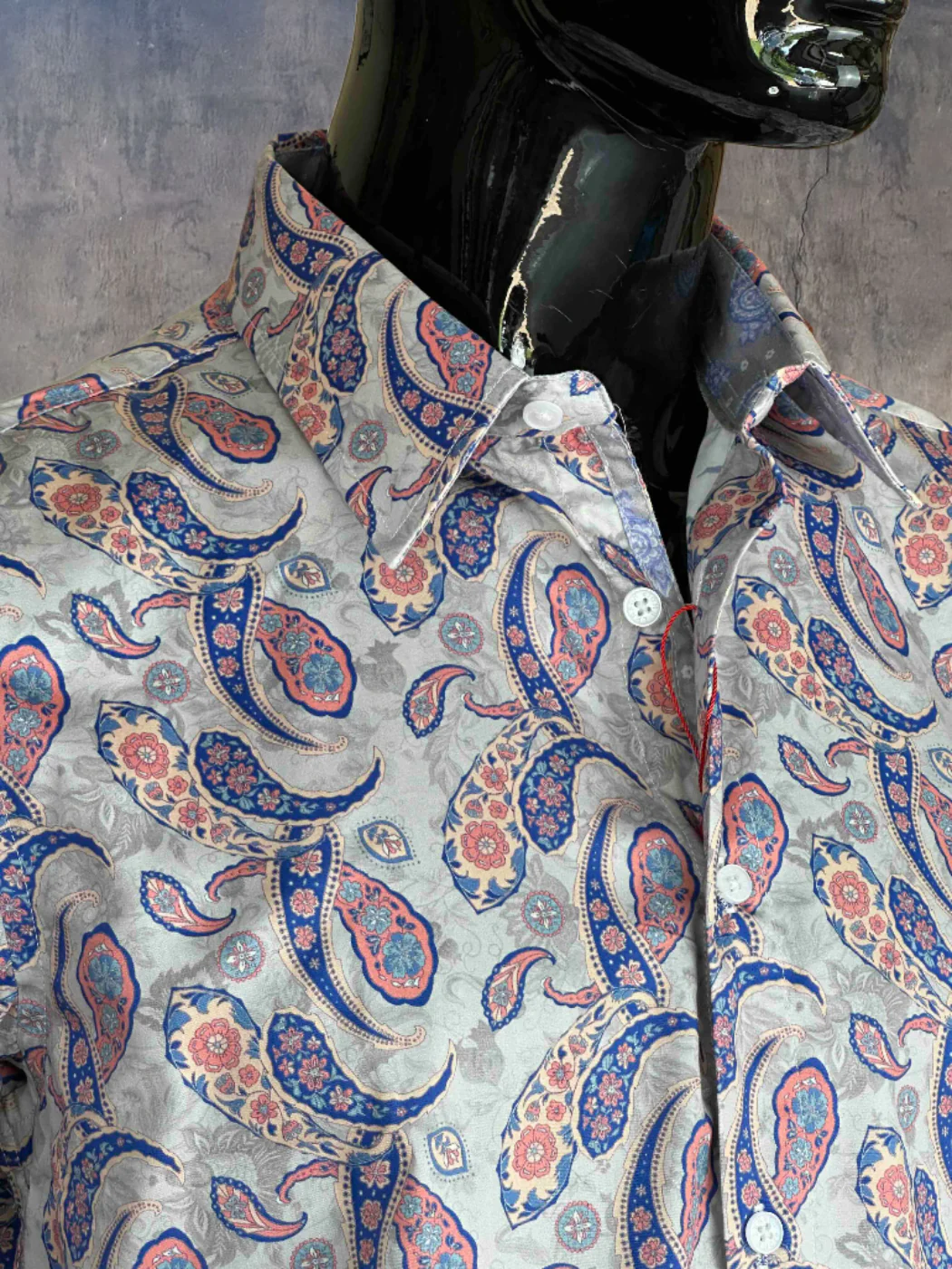 JOHN LENNON Mens Ipswich Paisley Shirt - Putty - Image 2