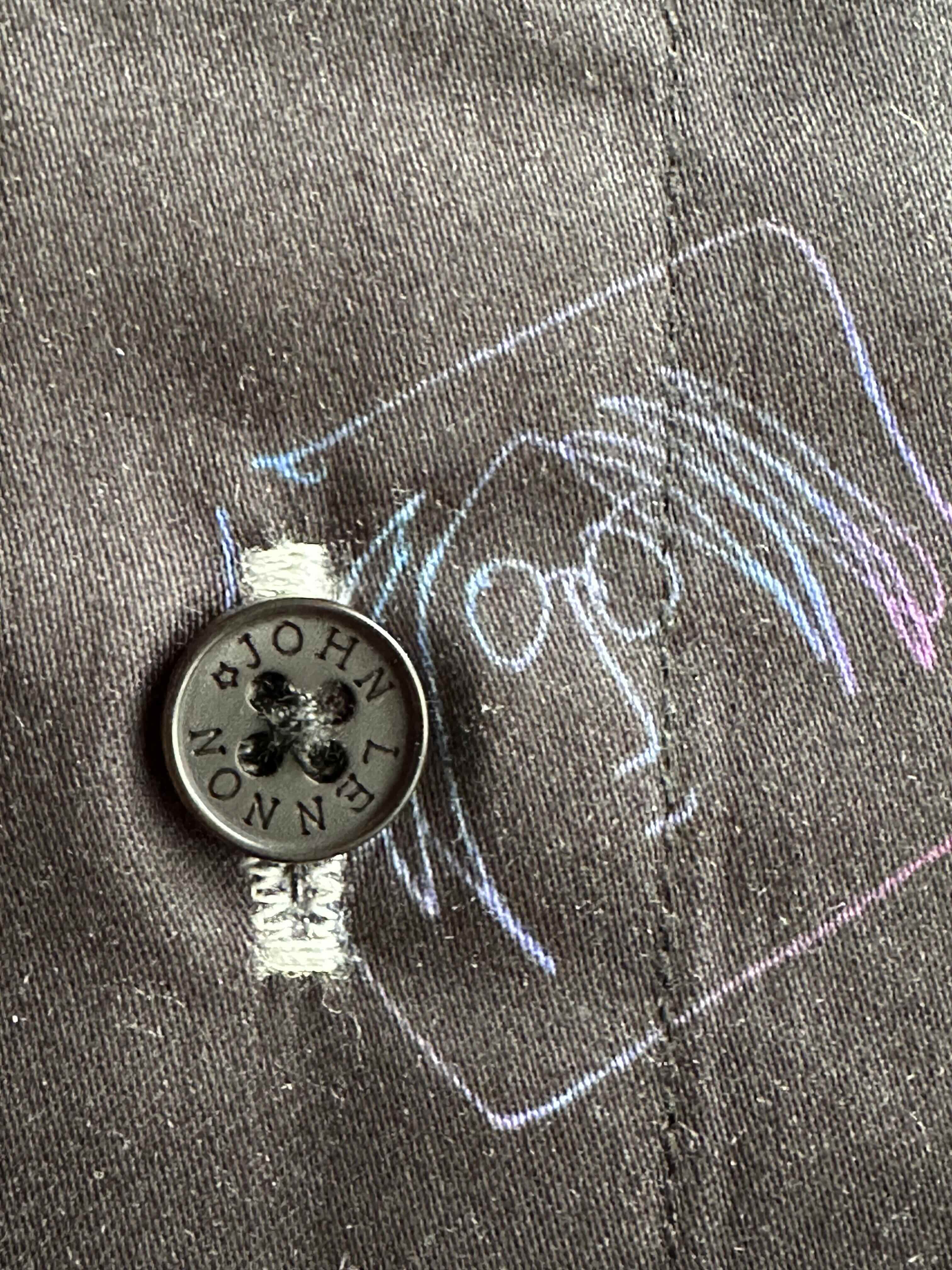 JOHN LENNON Mens John Long Sleeve Shirt - Black - Image 2