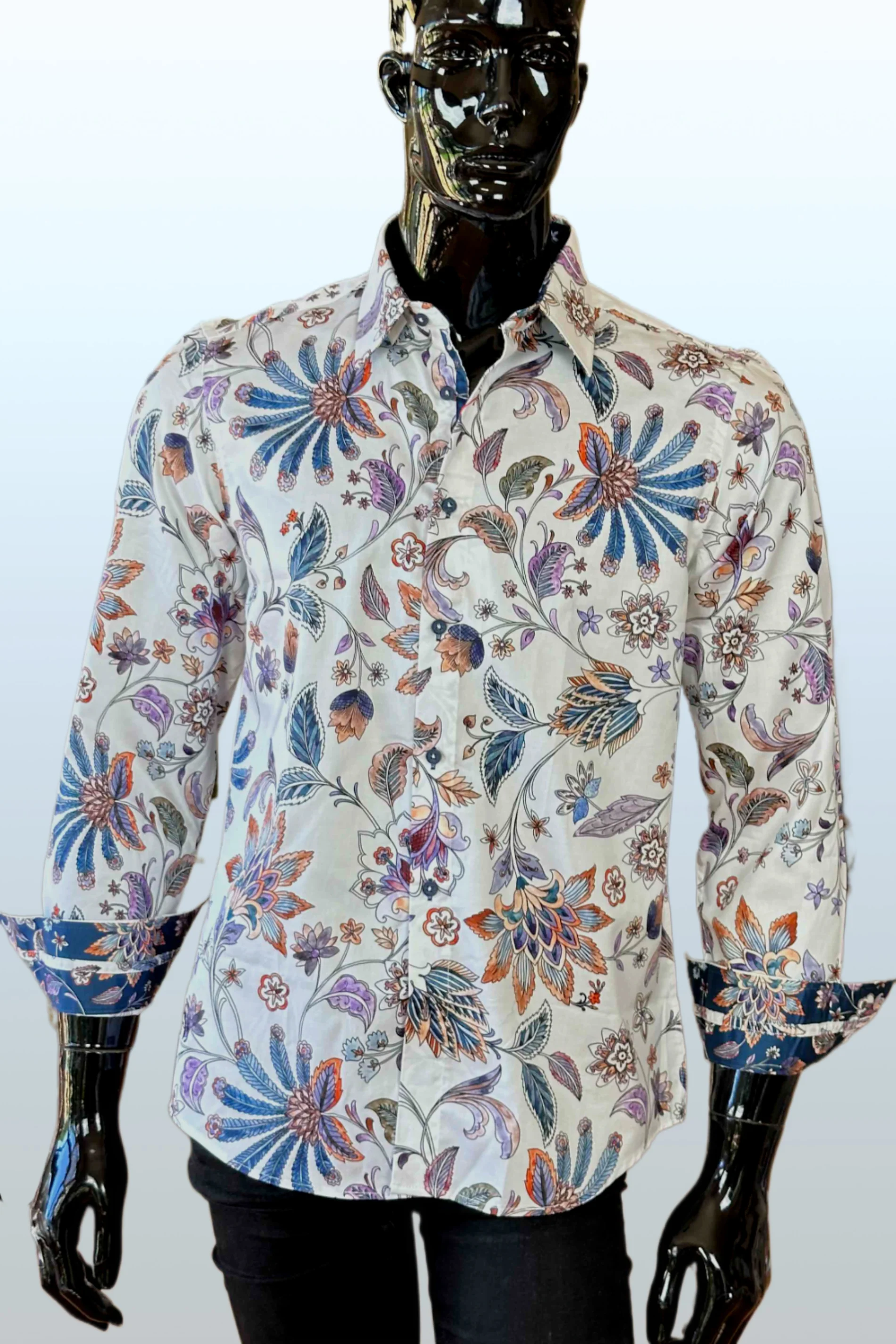 JOHN LENNON Mens Leeds Paisley Shirt - White - Image 10