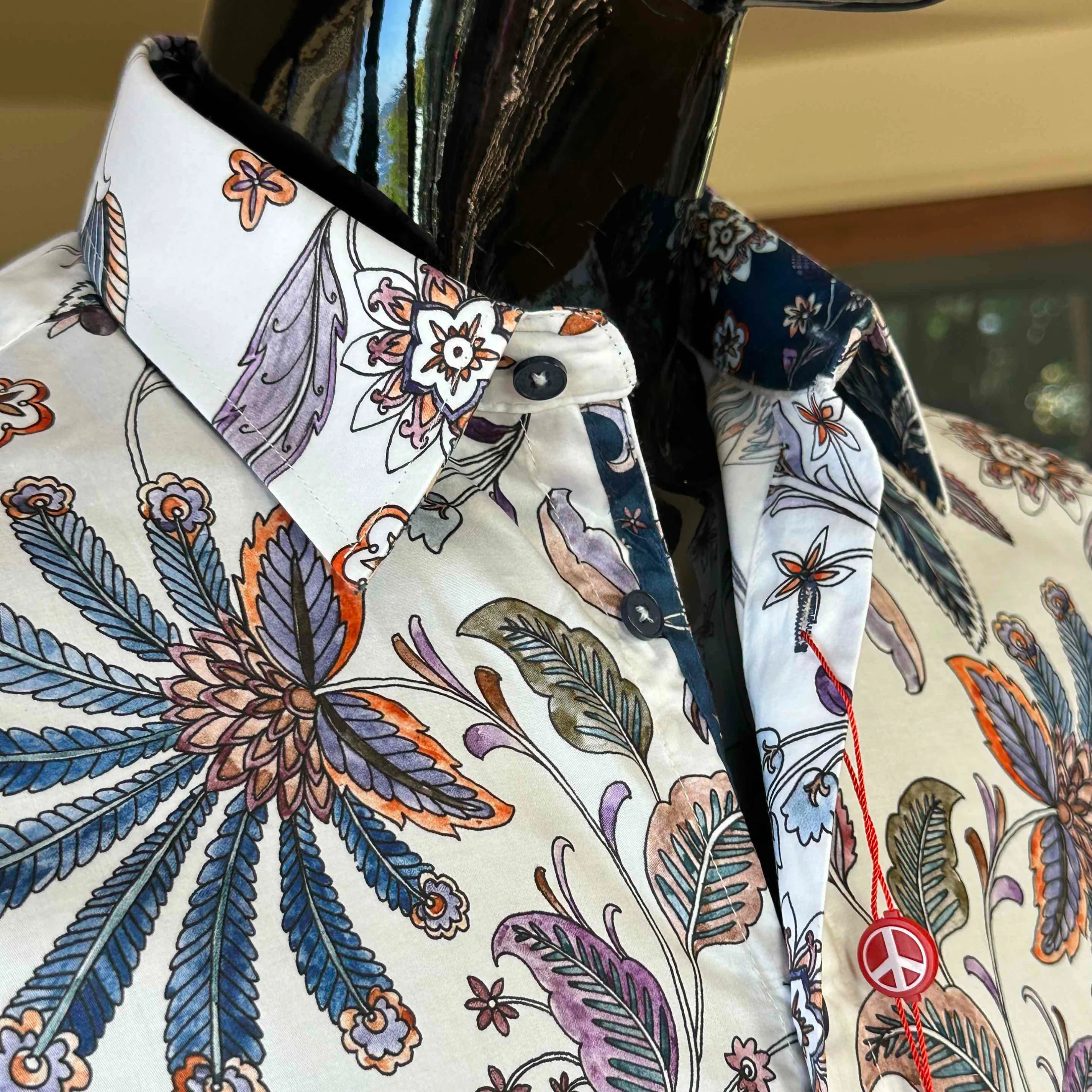 JOHN LENNON Mens Leeds Paisley Shirt - White - Image 11