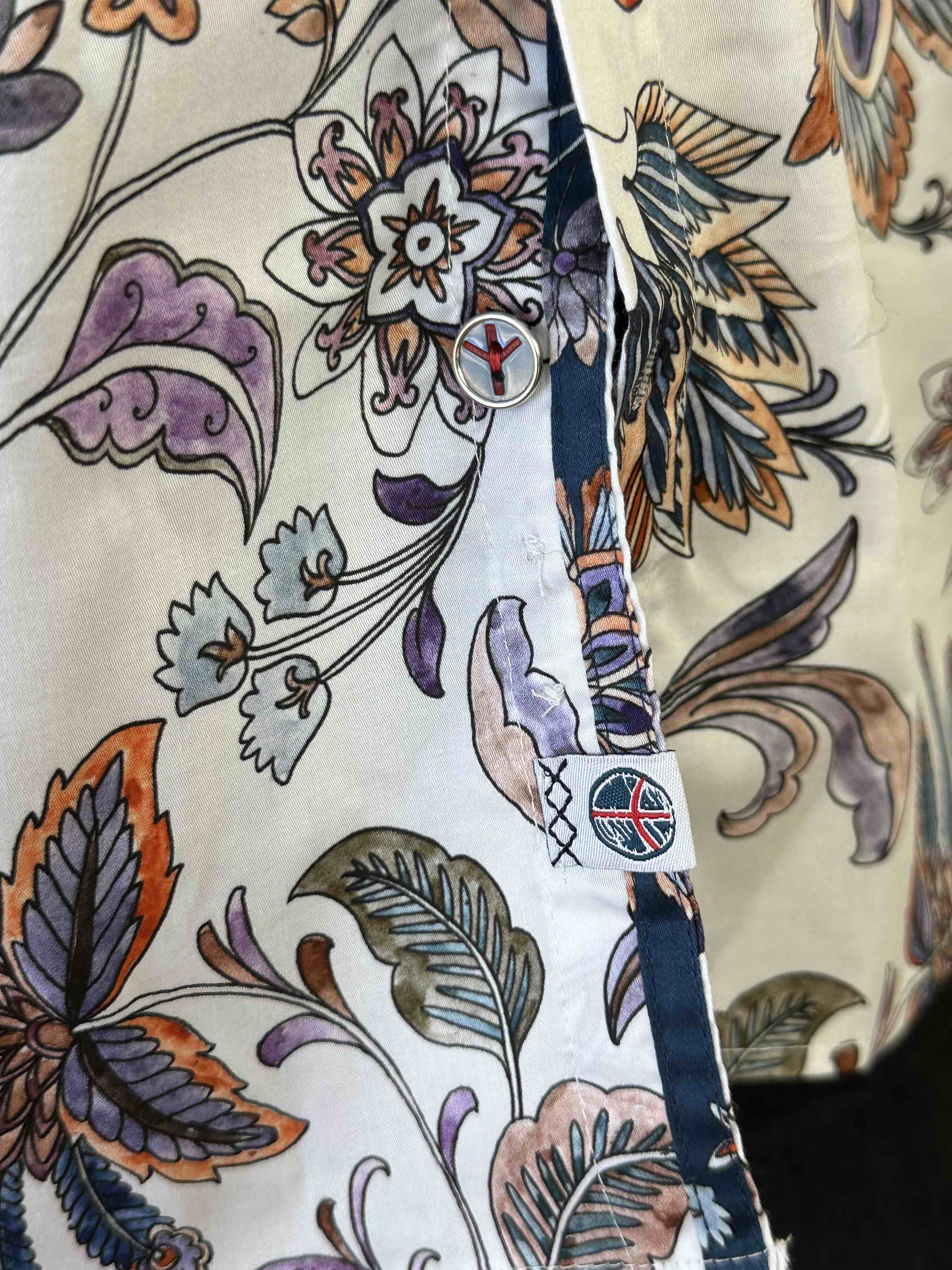 JOHN LENNON Mens Leeds Paisley Shirt - White - Image 6