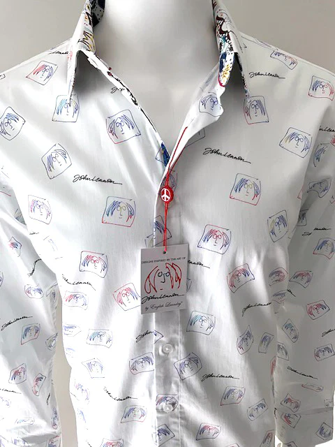 JOHN LENNON Mens Lennon Long Sleeve Shirt - White - Image 11