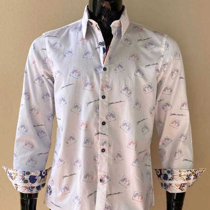 JOHN LENNON Mens Lennon Long Sleeve Shirt - White - Image 12