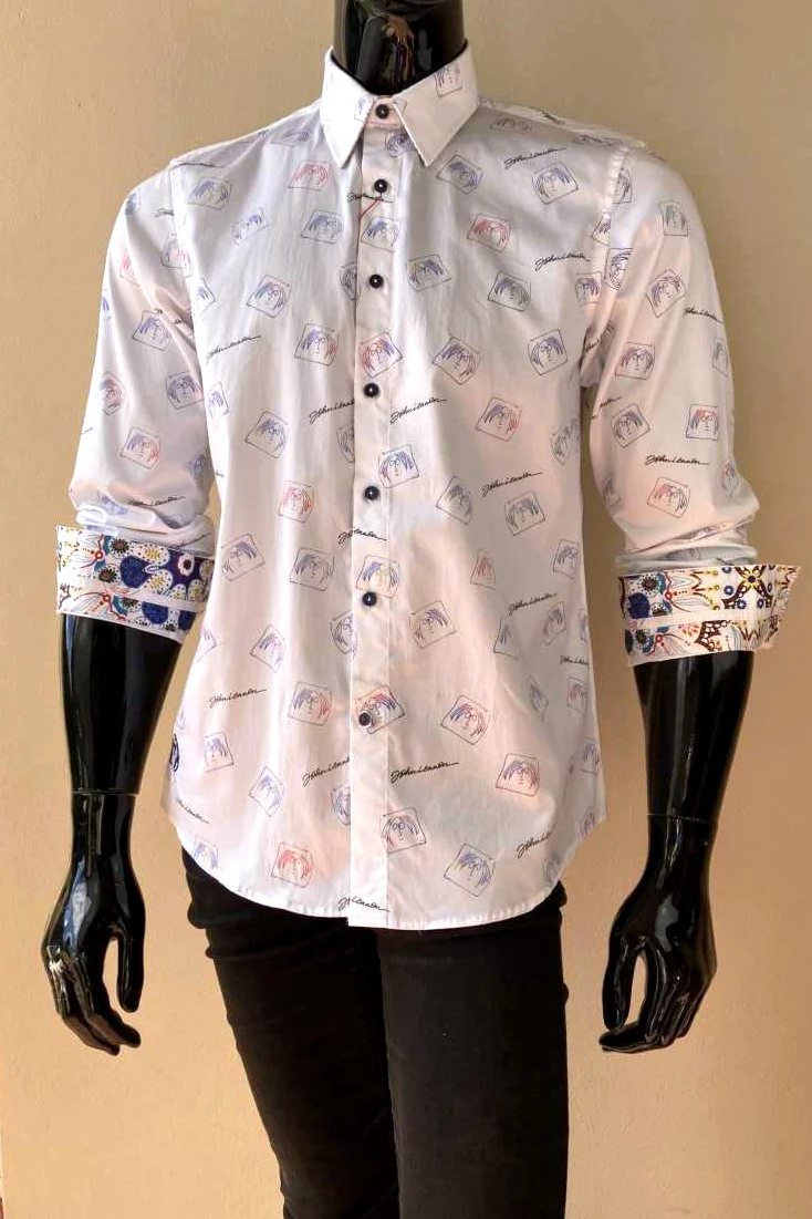JOHN LENNON Mens Lennon Long Sleeve Shirt - White - Image 7
