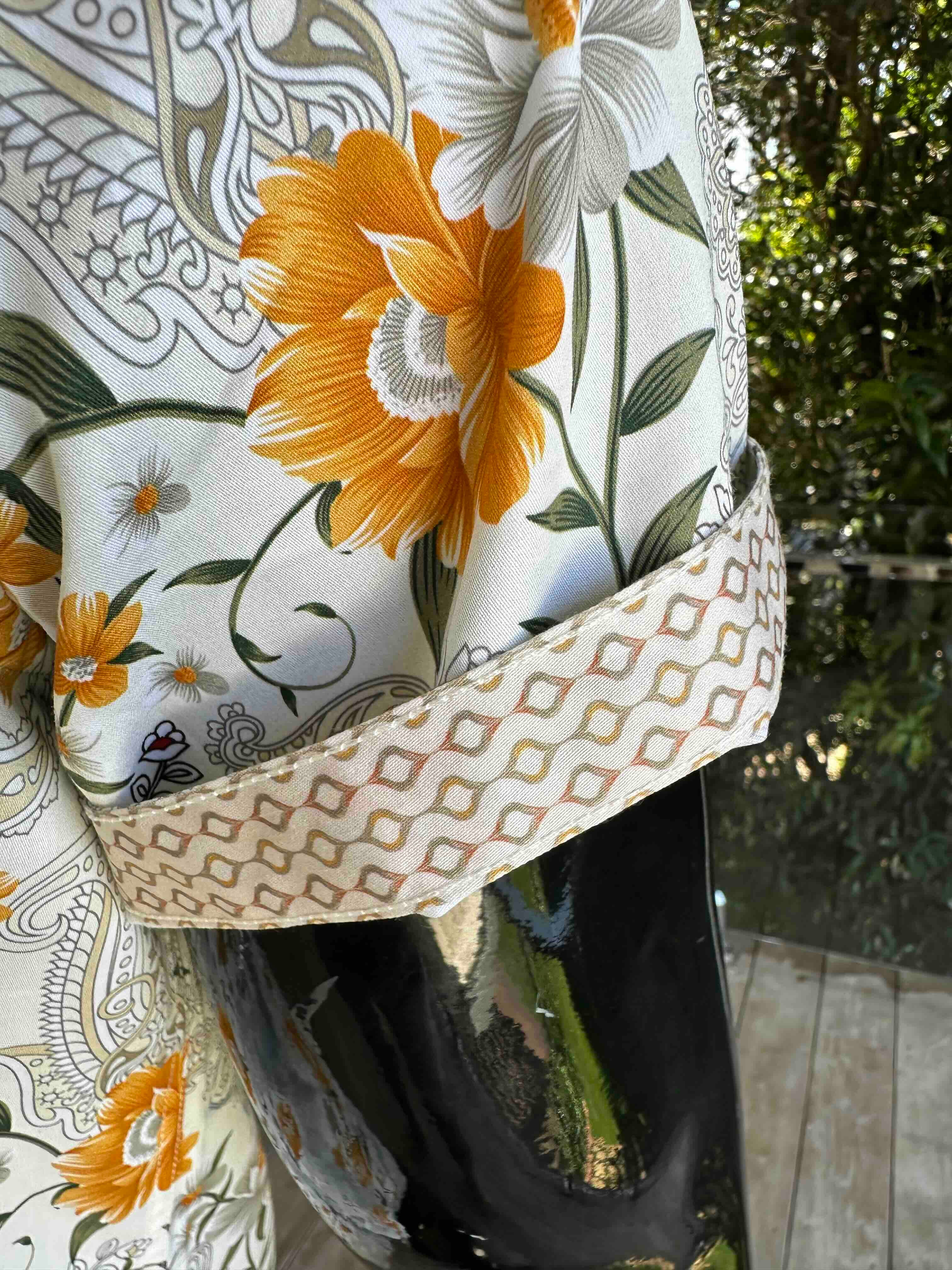 JOHN LENNON Mens Lewes Short Sleeve Paisley Shirt in Amber - Image 8
