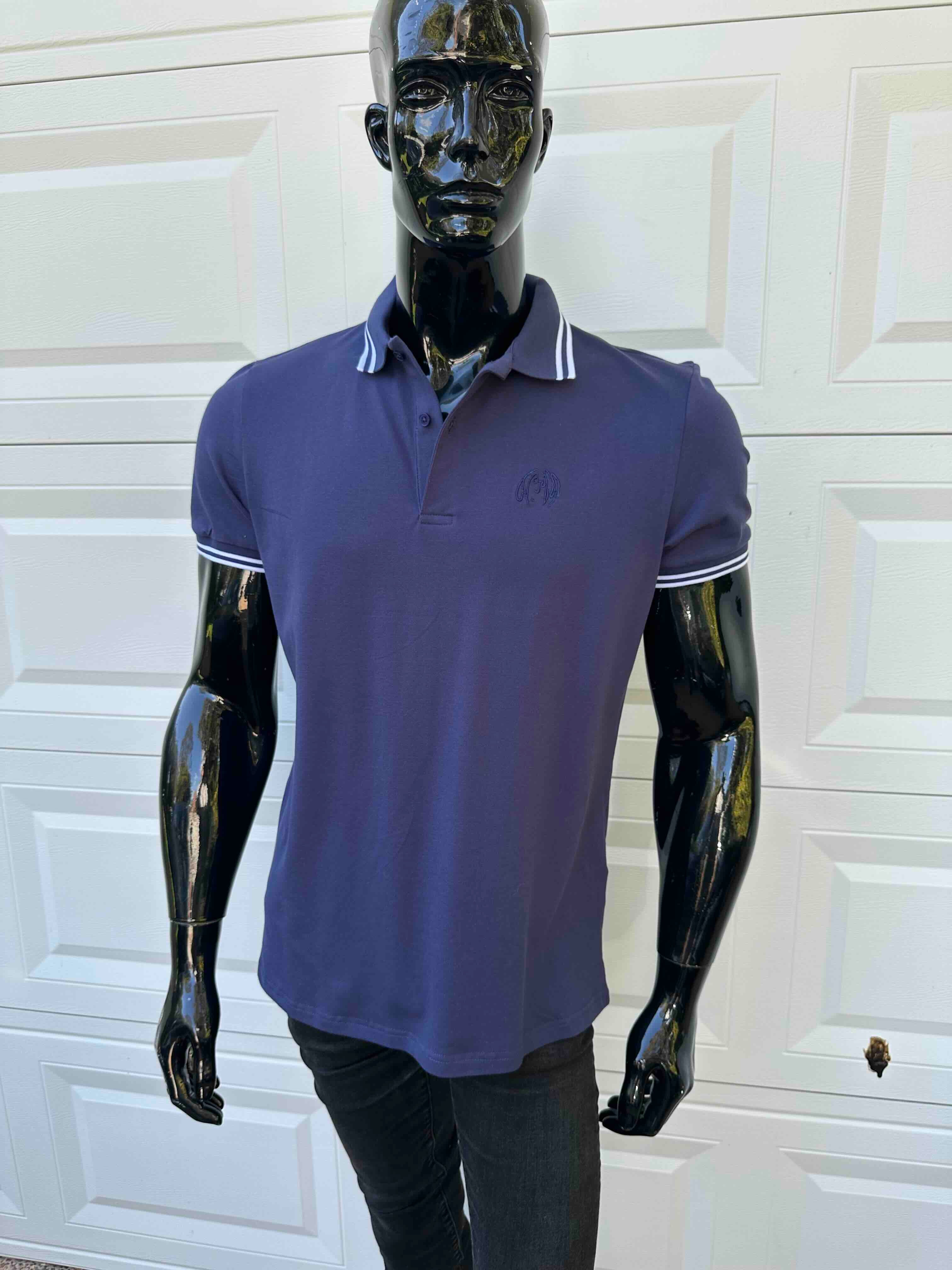 JOHN LENNON Mens Liam Polo Shirt in Navy - Image 6