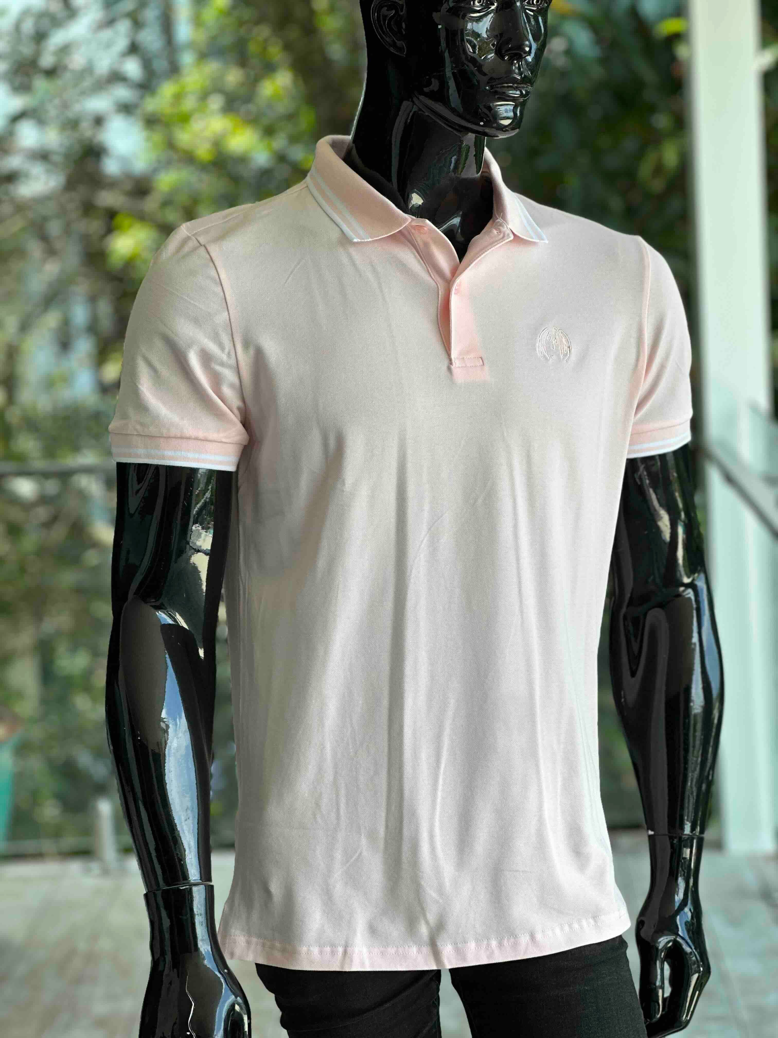 JOHN LENNON Mens Liam Polo Shirt in Pink - Image 3
