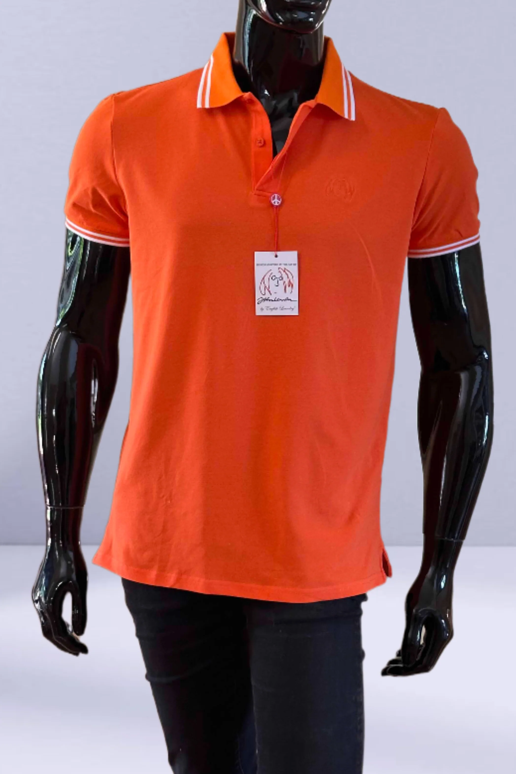 JOHN LENNON Mens Liam Polo Shirt - Orange