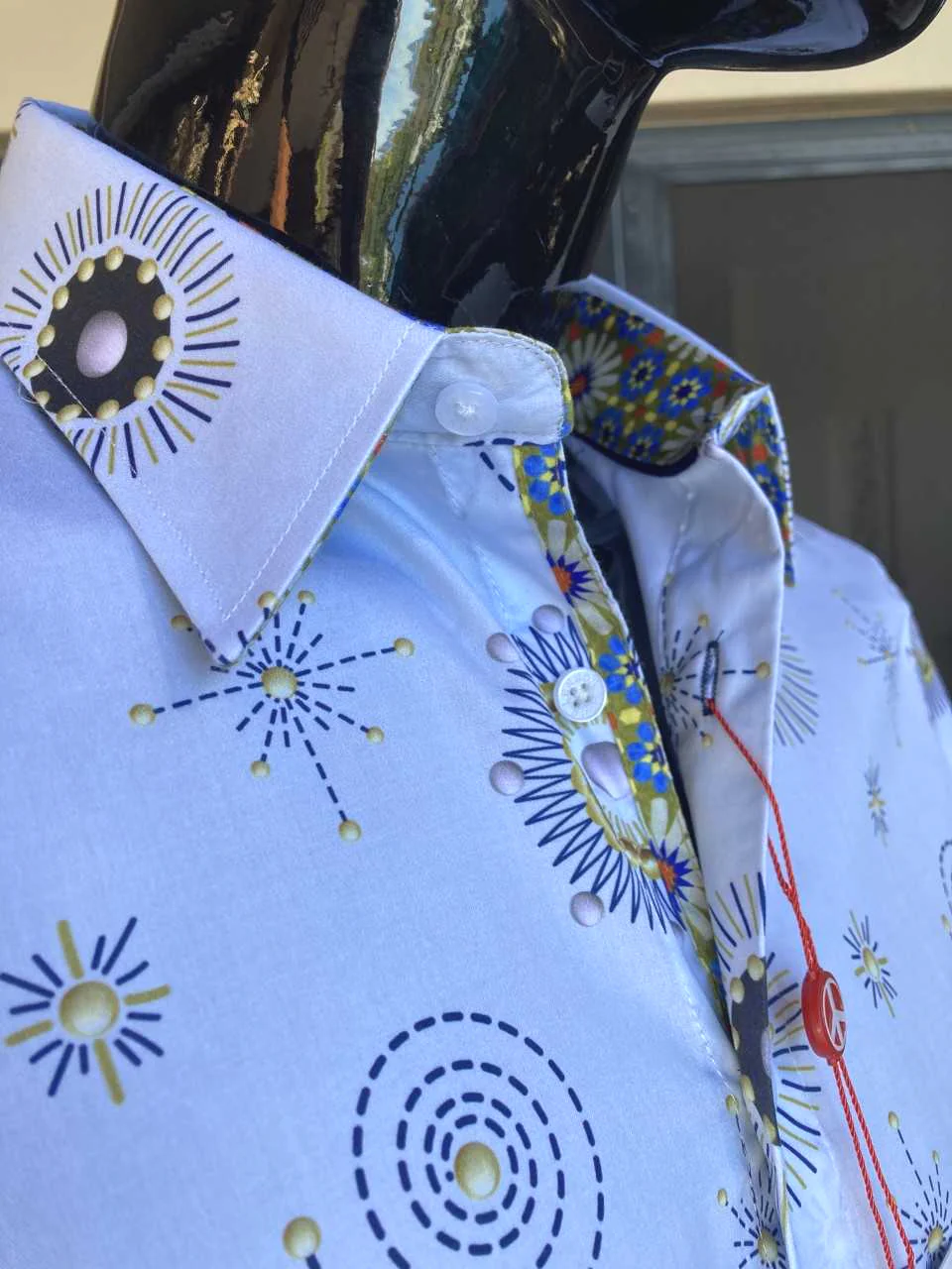 JOHN LENNON Mens Lindisfarne Shirt - Sky Blue - Image 7