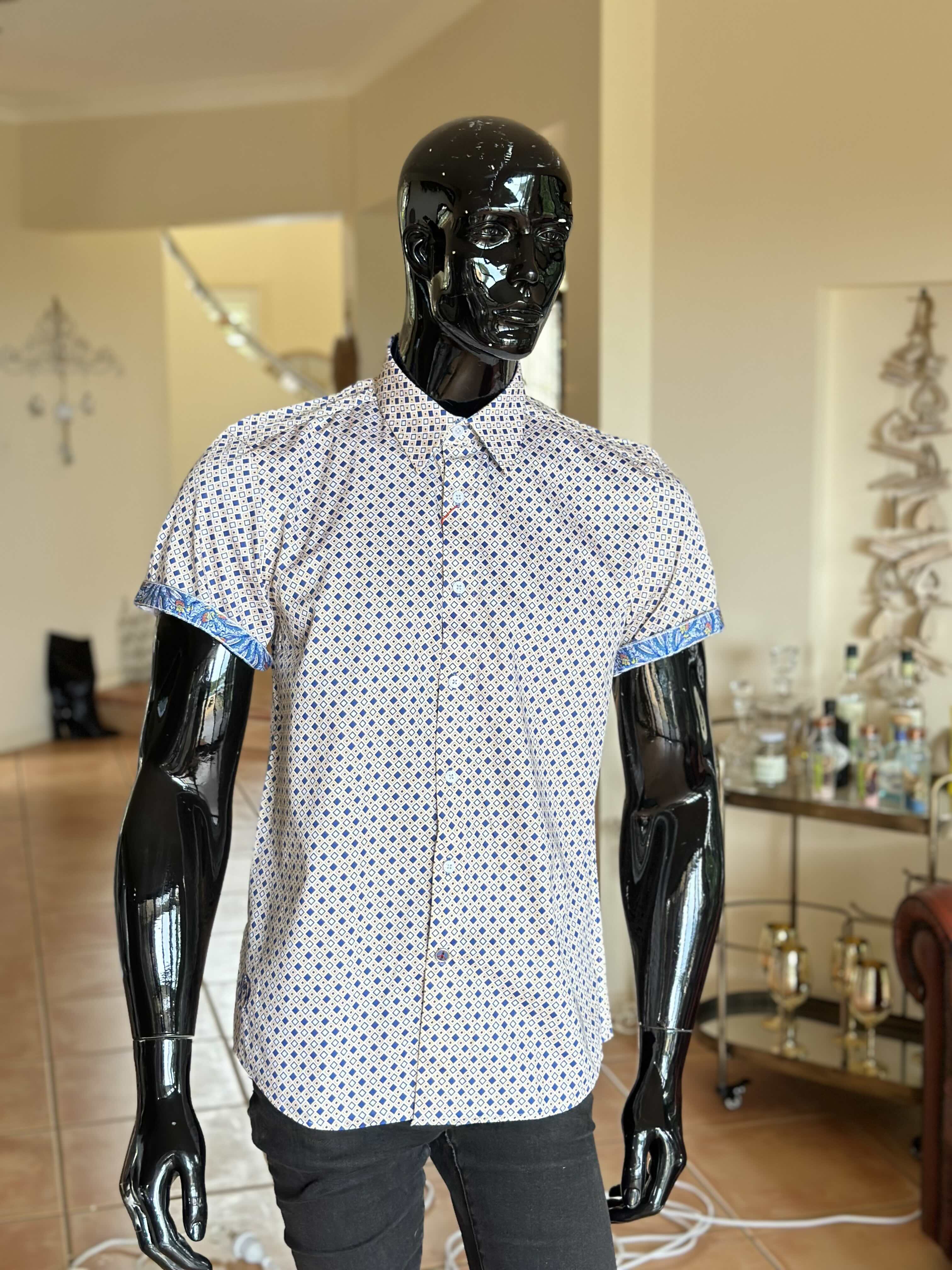 JOHN LENNON Mens Lye Short Sleeve Shirt - Ecru - Image 10