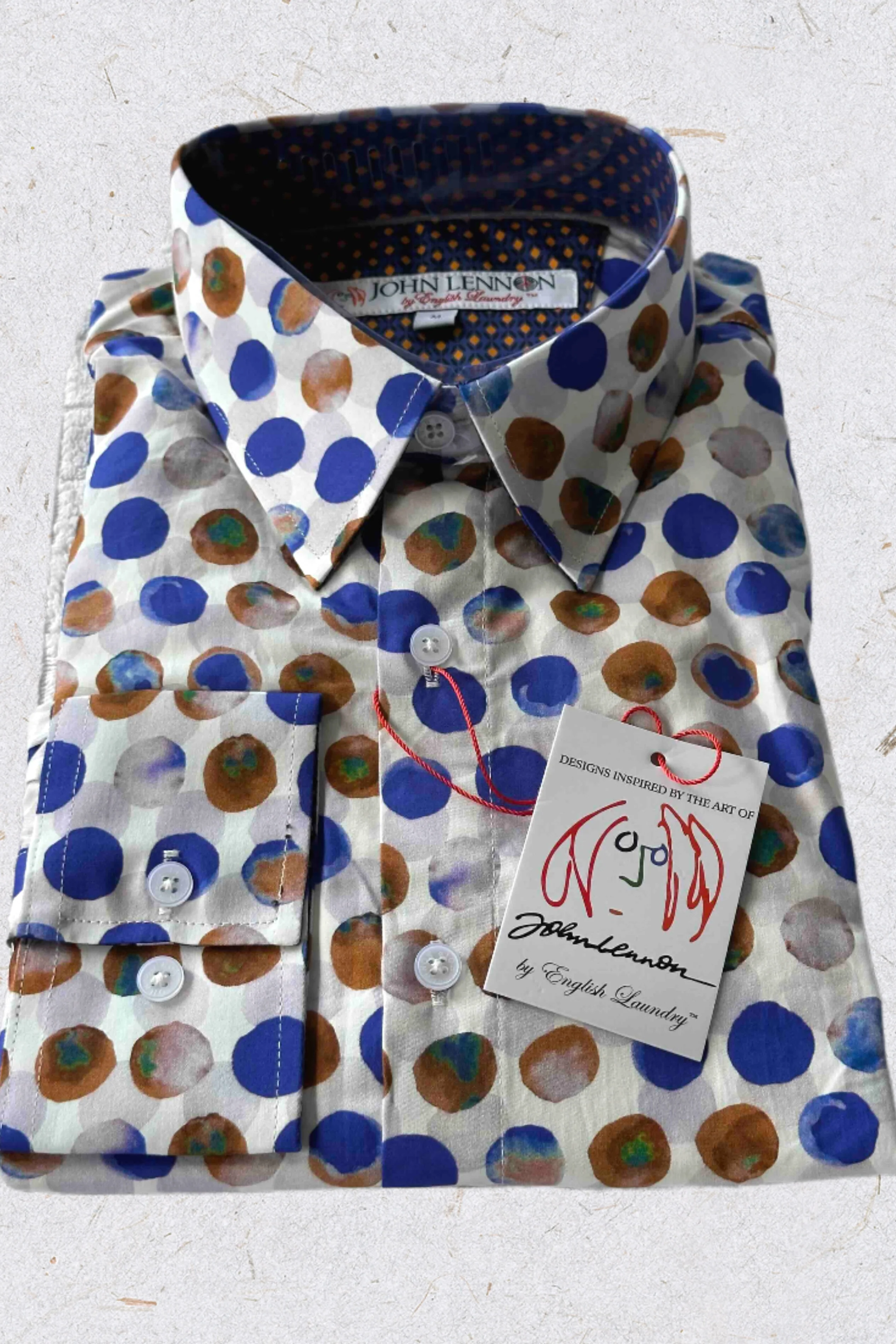 JOHN LENNON Mens Marple Long Sleeve Shirt - White - Image 4