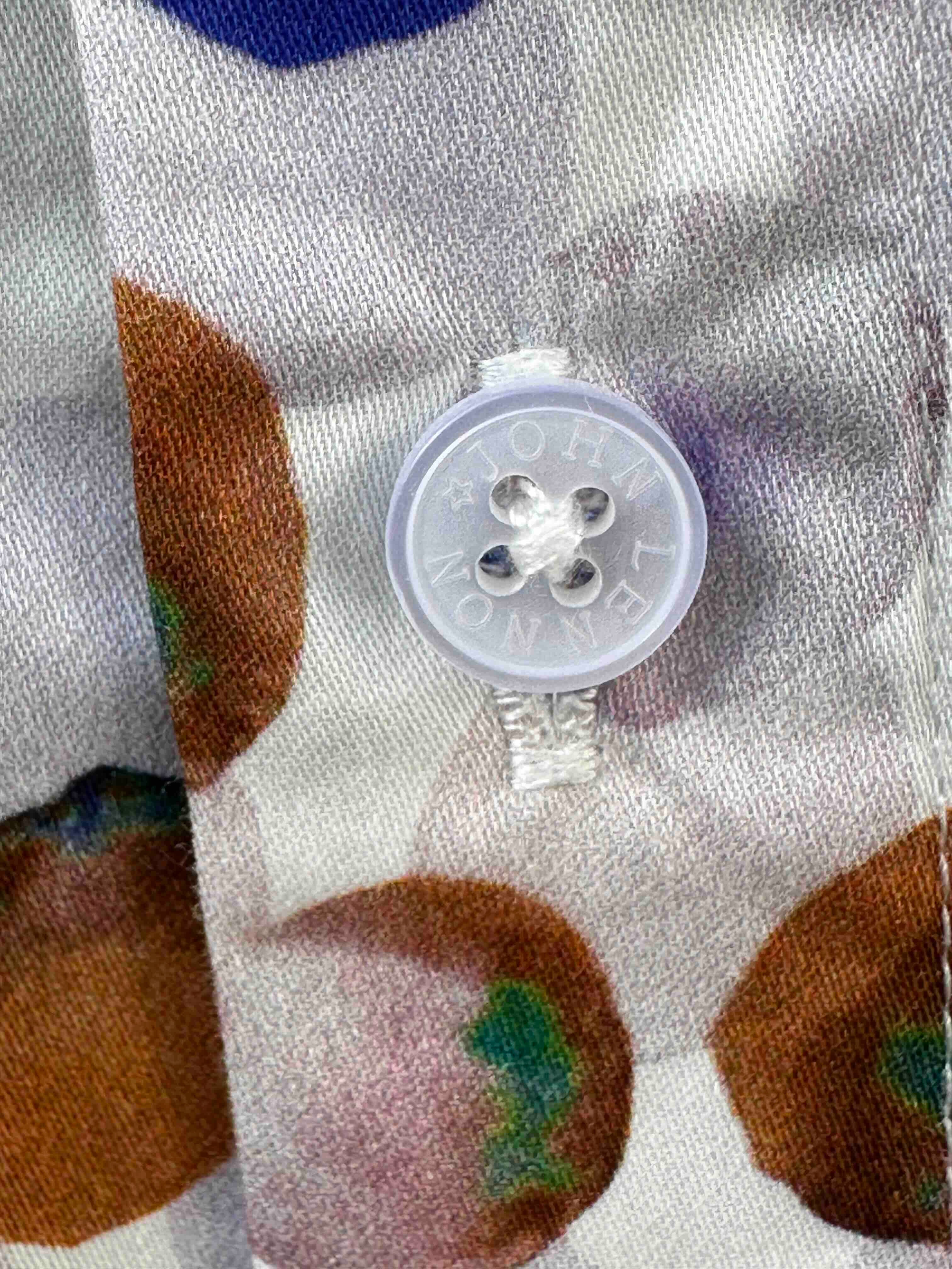 JOHN LENNON Mens Marple Long Sleeve Shirt - White - Image 9