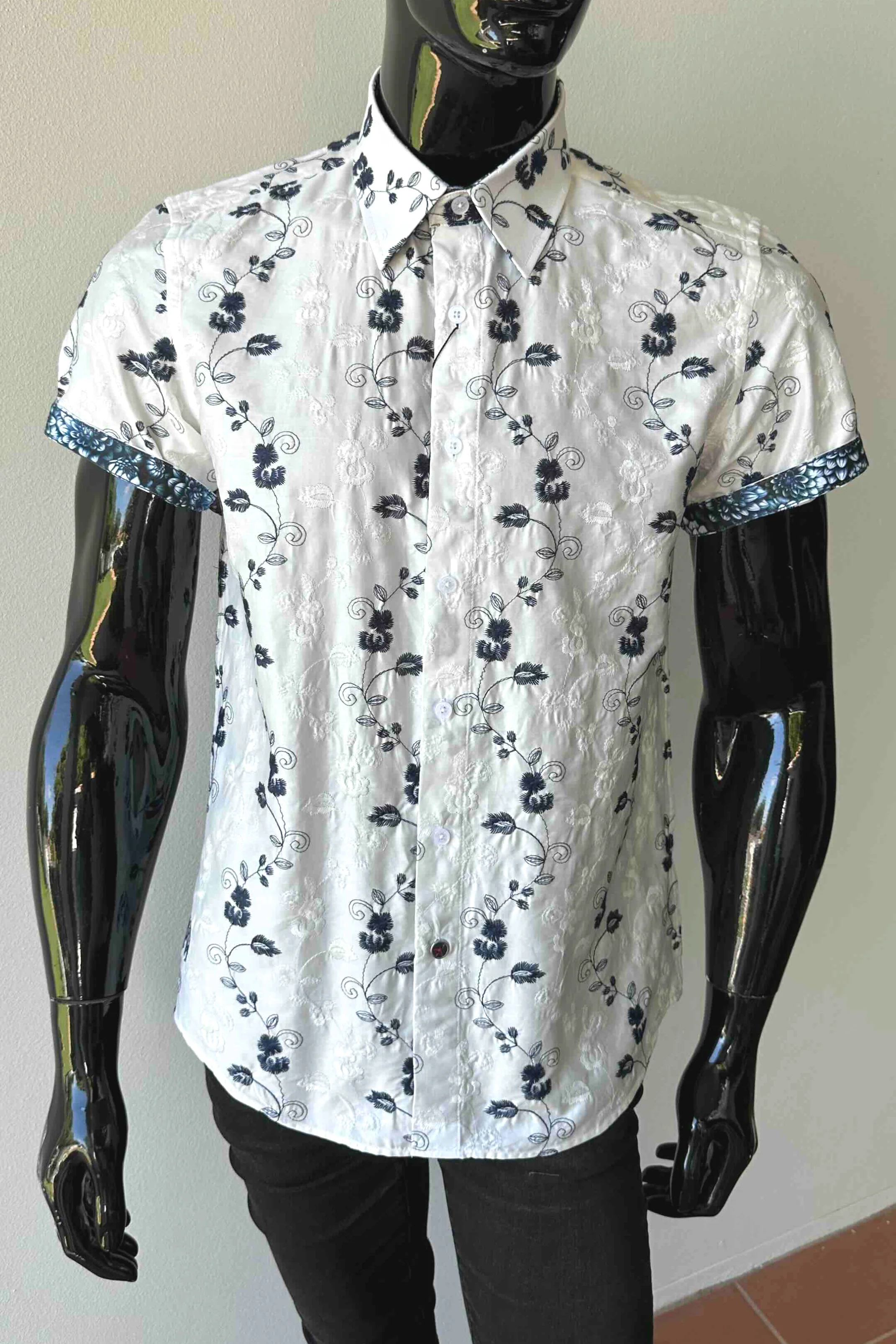 JOHN LENNON Mens Merry Hill Short Sleeve Shirt in White - Image 4