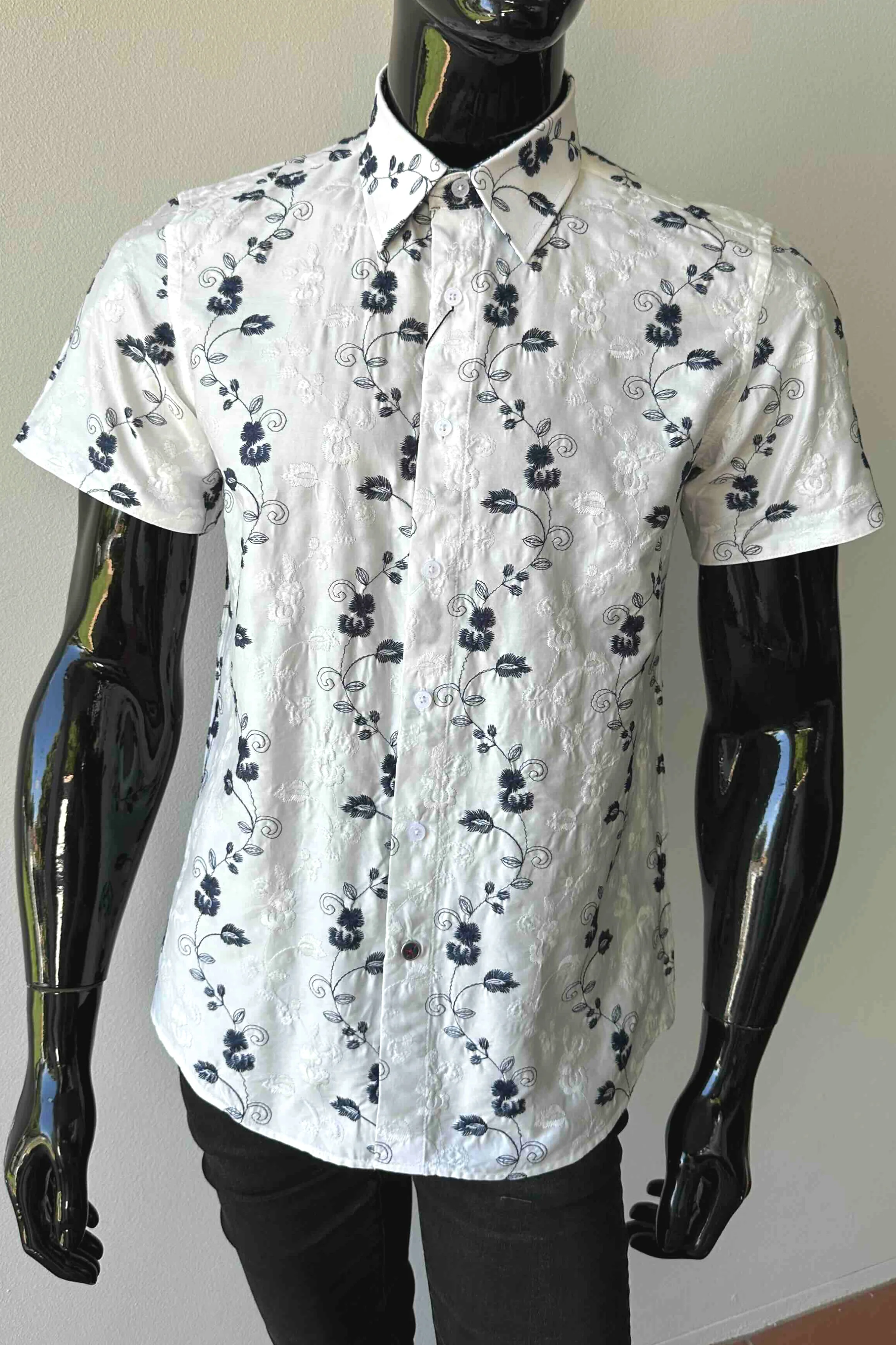 JOHN LENNON Mens Merry Hill Short Sleeve Shirt in White - Image 5