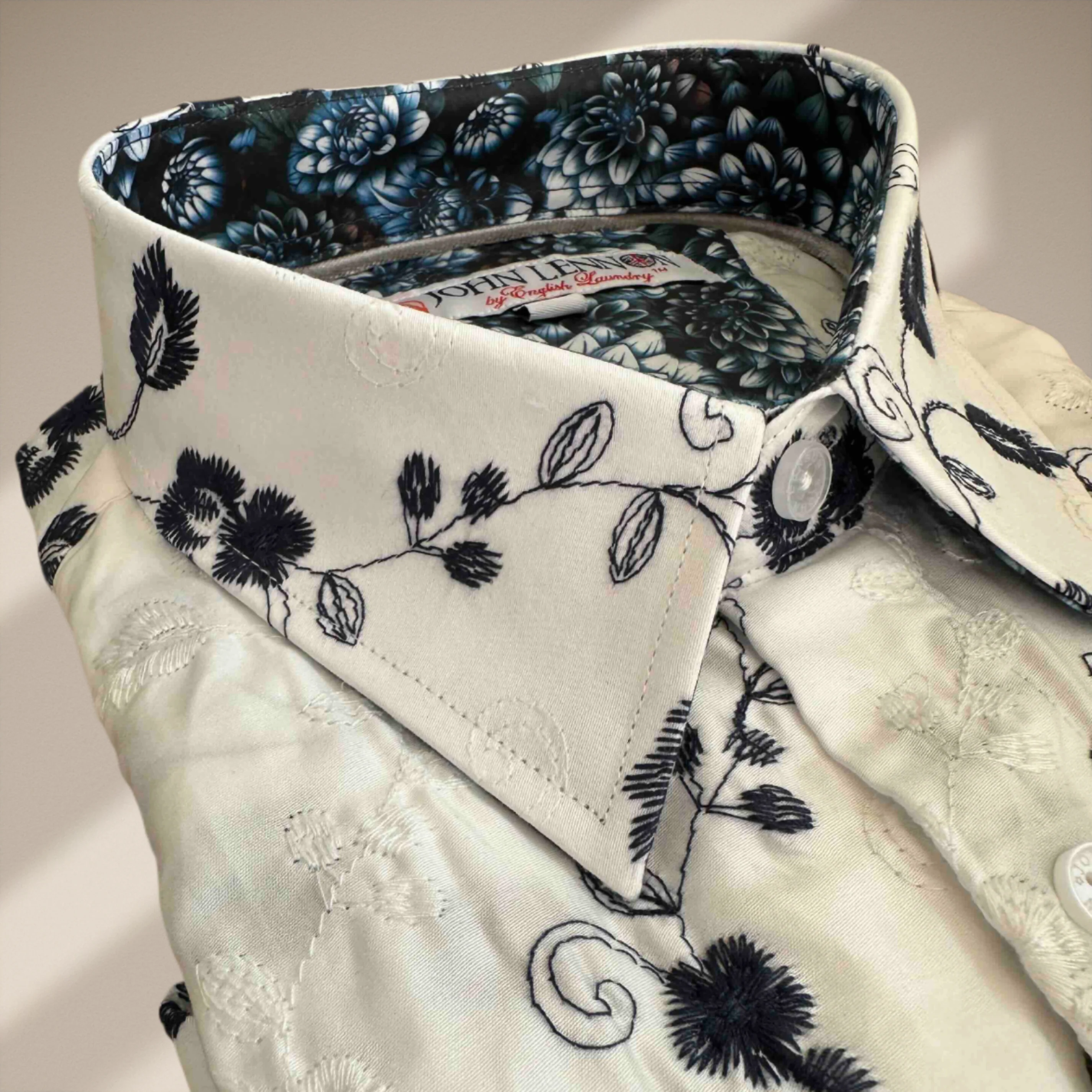 JOHN LENNON Mens Merry Hill Short Sleeve Shirt in White - Image 9