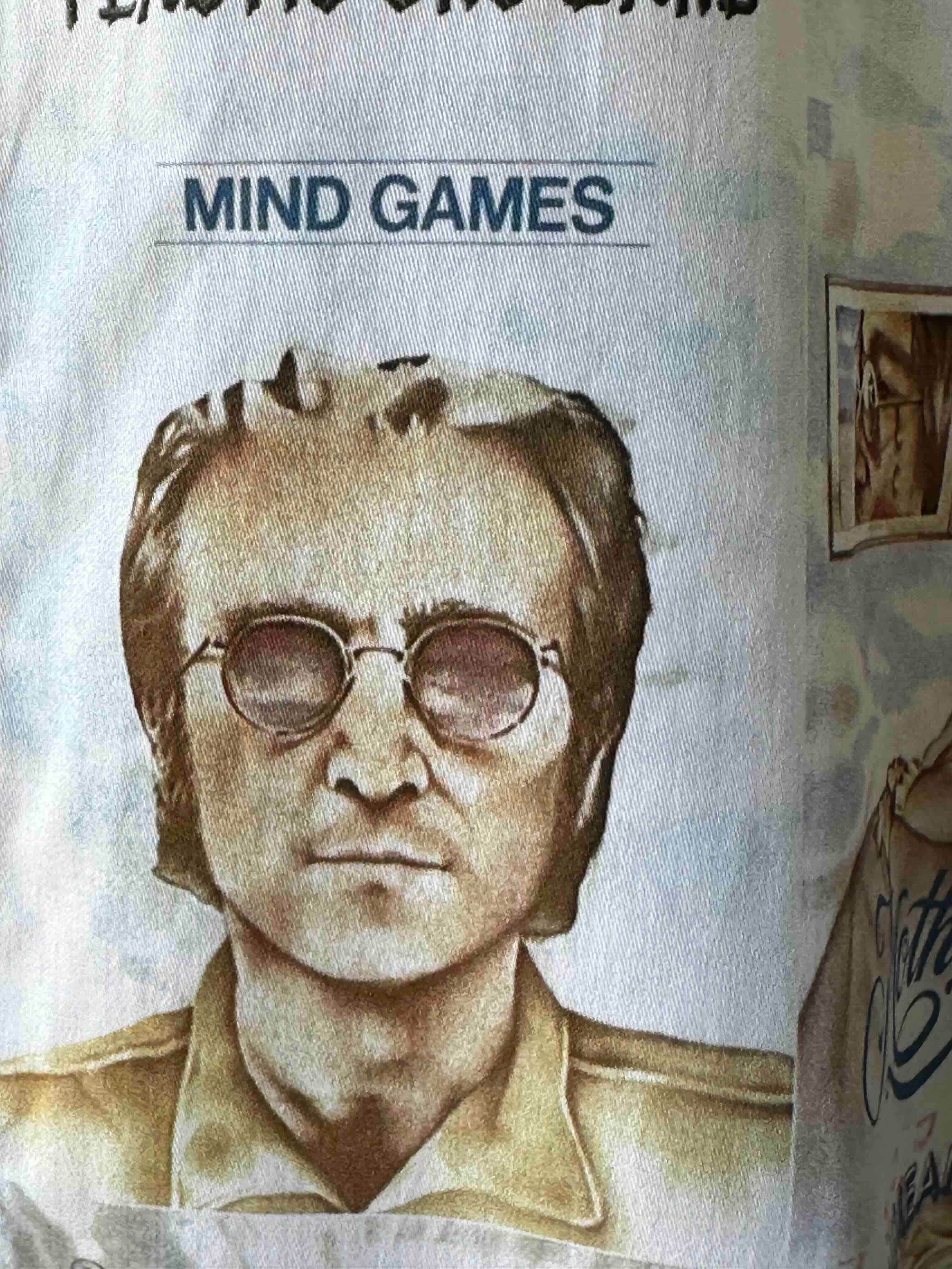 JOHN LENNON Mens Mind Games Long Sleeve Shirt in Putty - Image 17