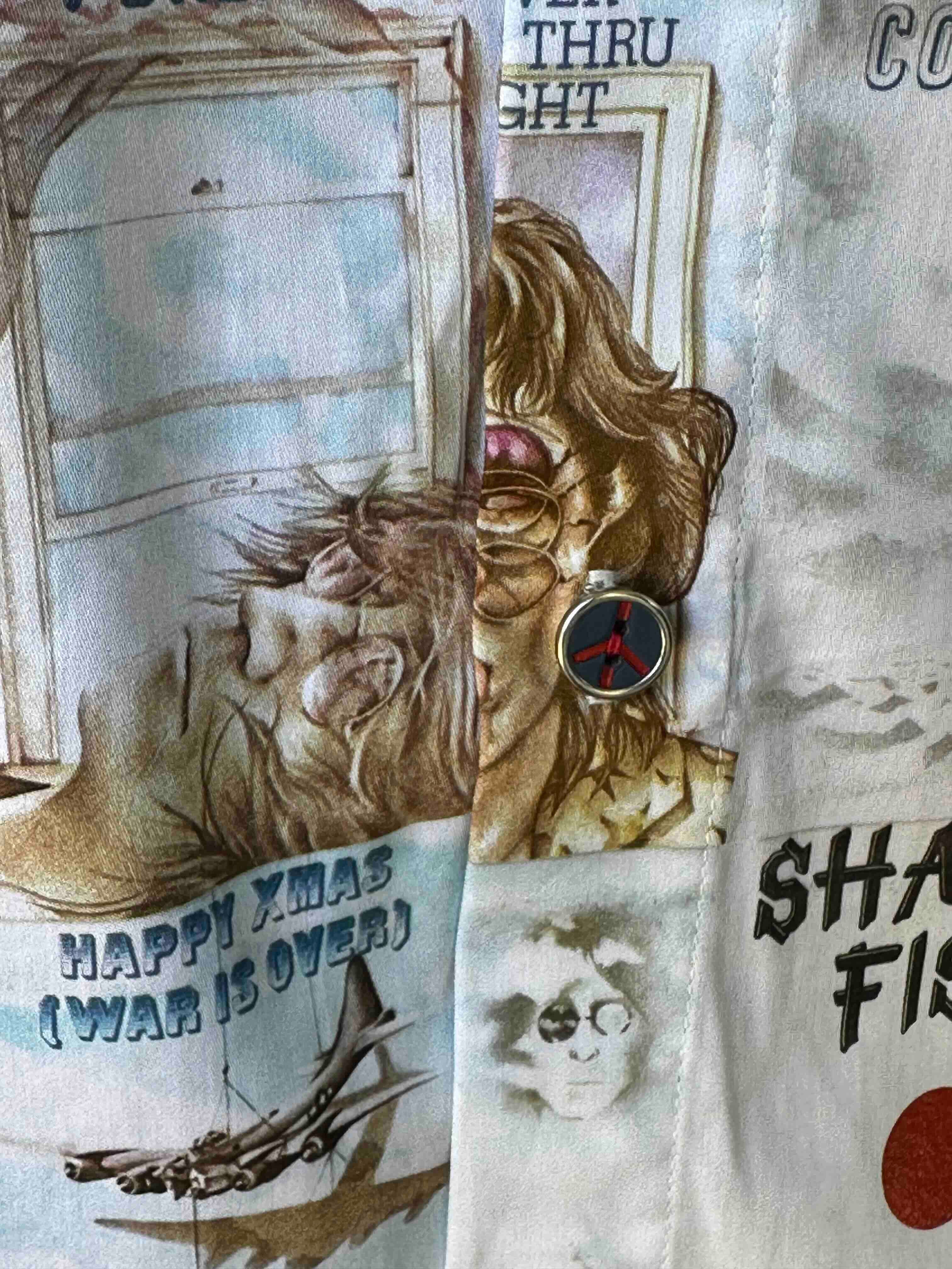 JOHN LENNON Mens Mind Games Long Sleeve Shirt in Putty - Image 20