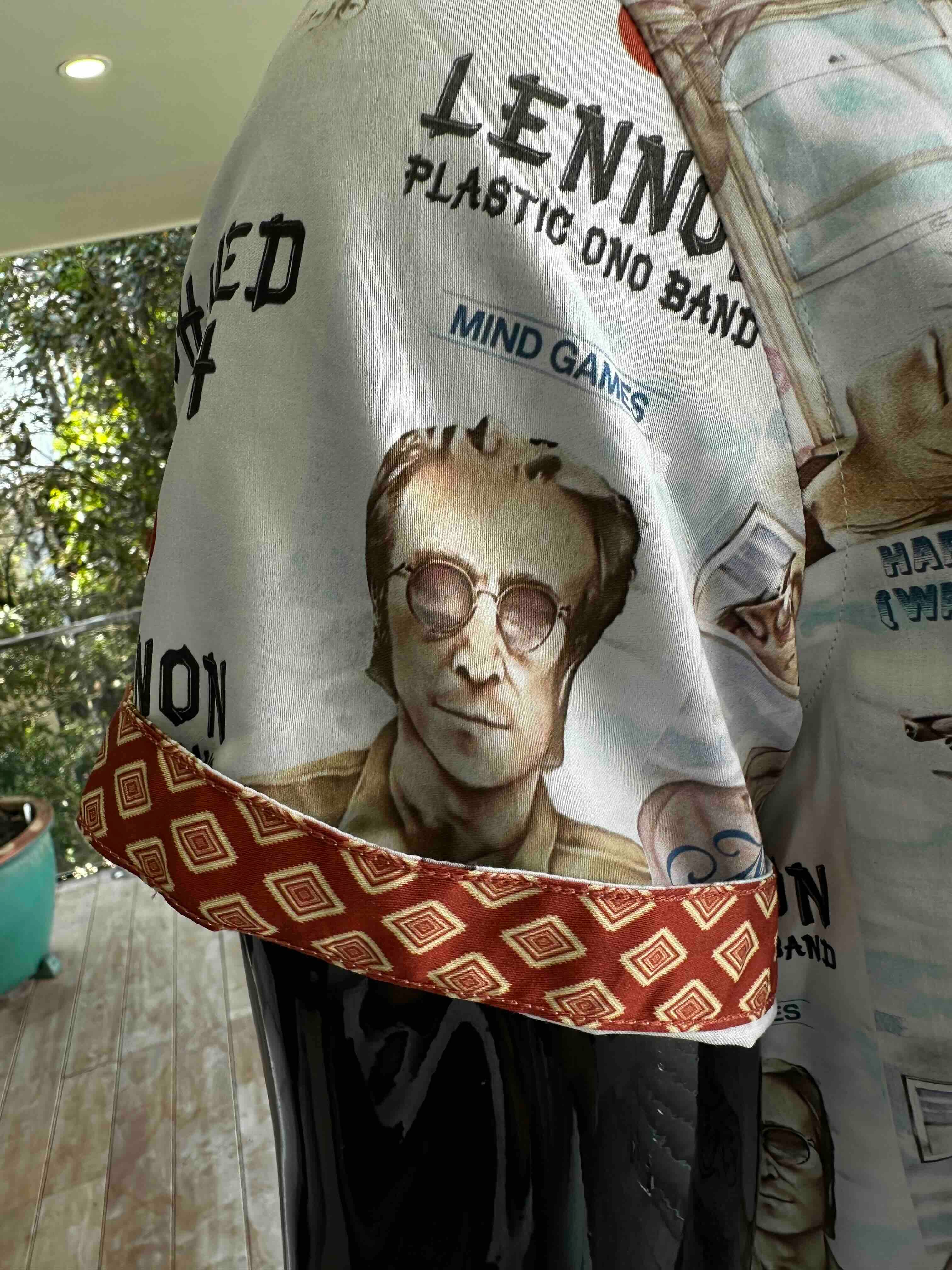 JOHN LENNON Mens Mind Games Short Sleeve Shirt in Putty - Image 4