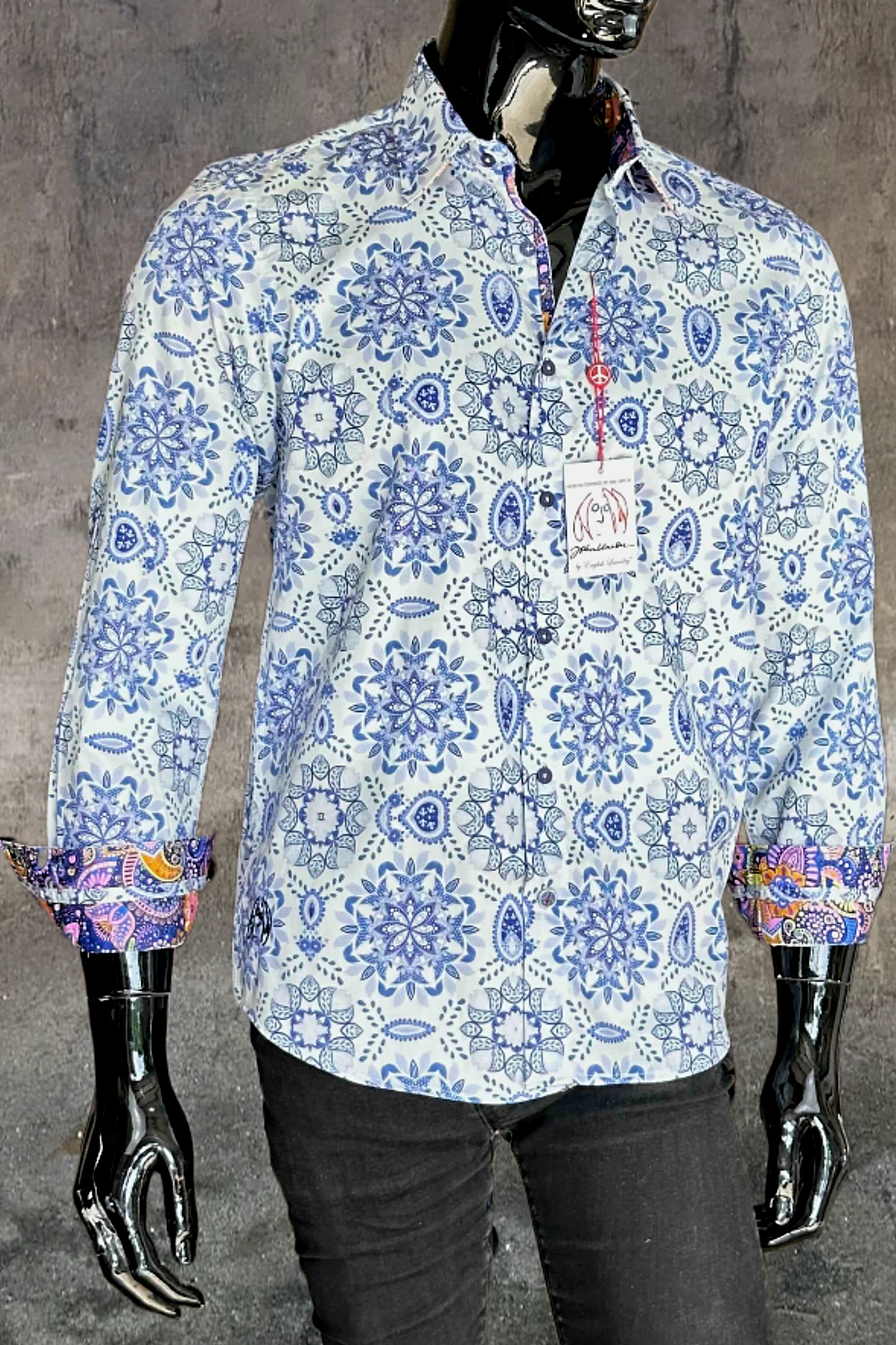 JOHN LENNON Mens Mistley Long Sleeve Shirt - White - Image 10