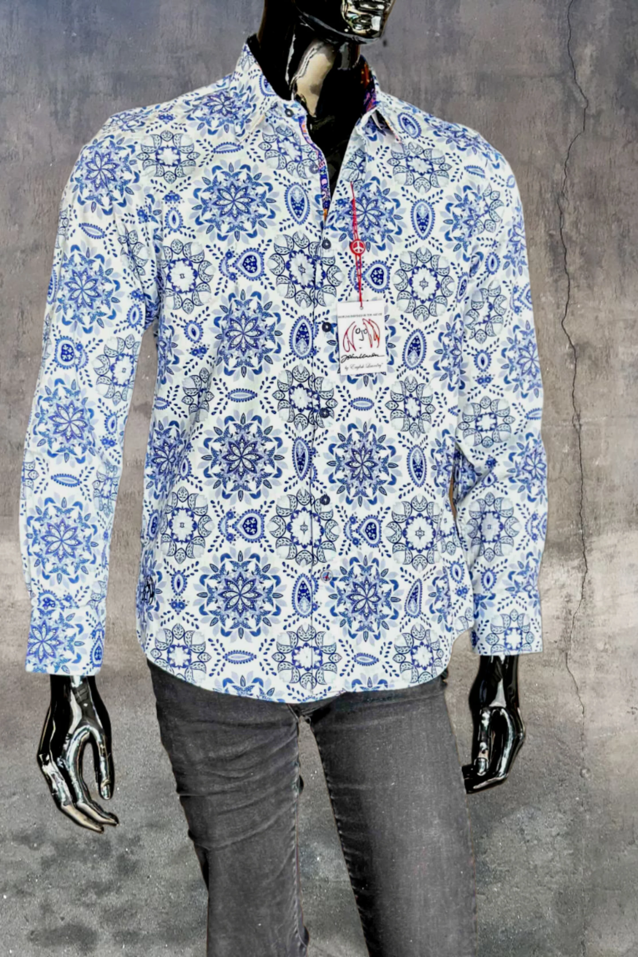 JOHN LENNON Mens Mistley Long Sleeve Shirt - White - Image 2