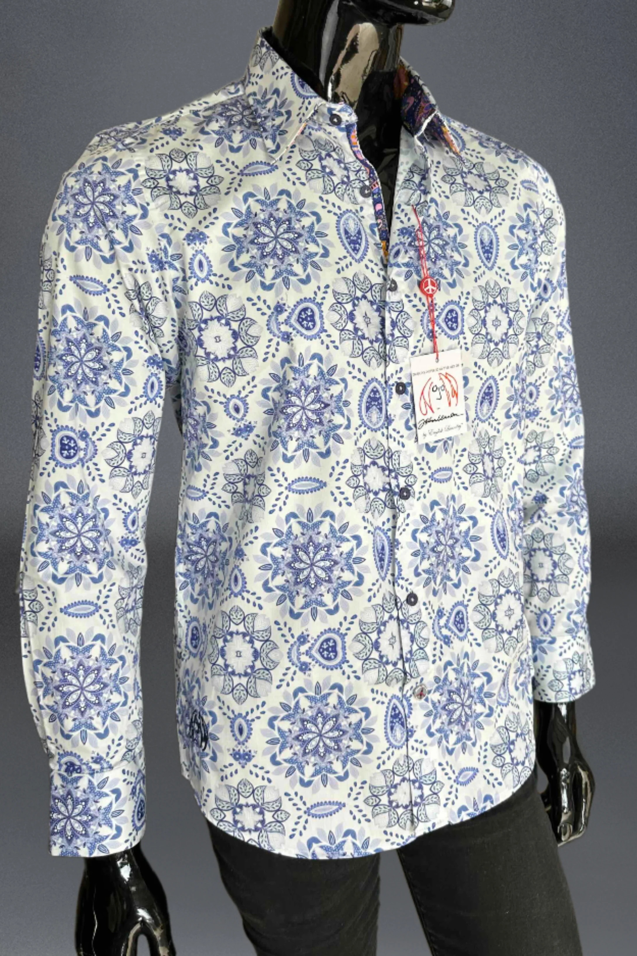 JOHN LENNON Mens Mistley Long Sleeve Shirt - White - Image 7