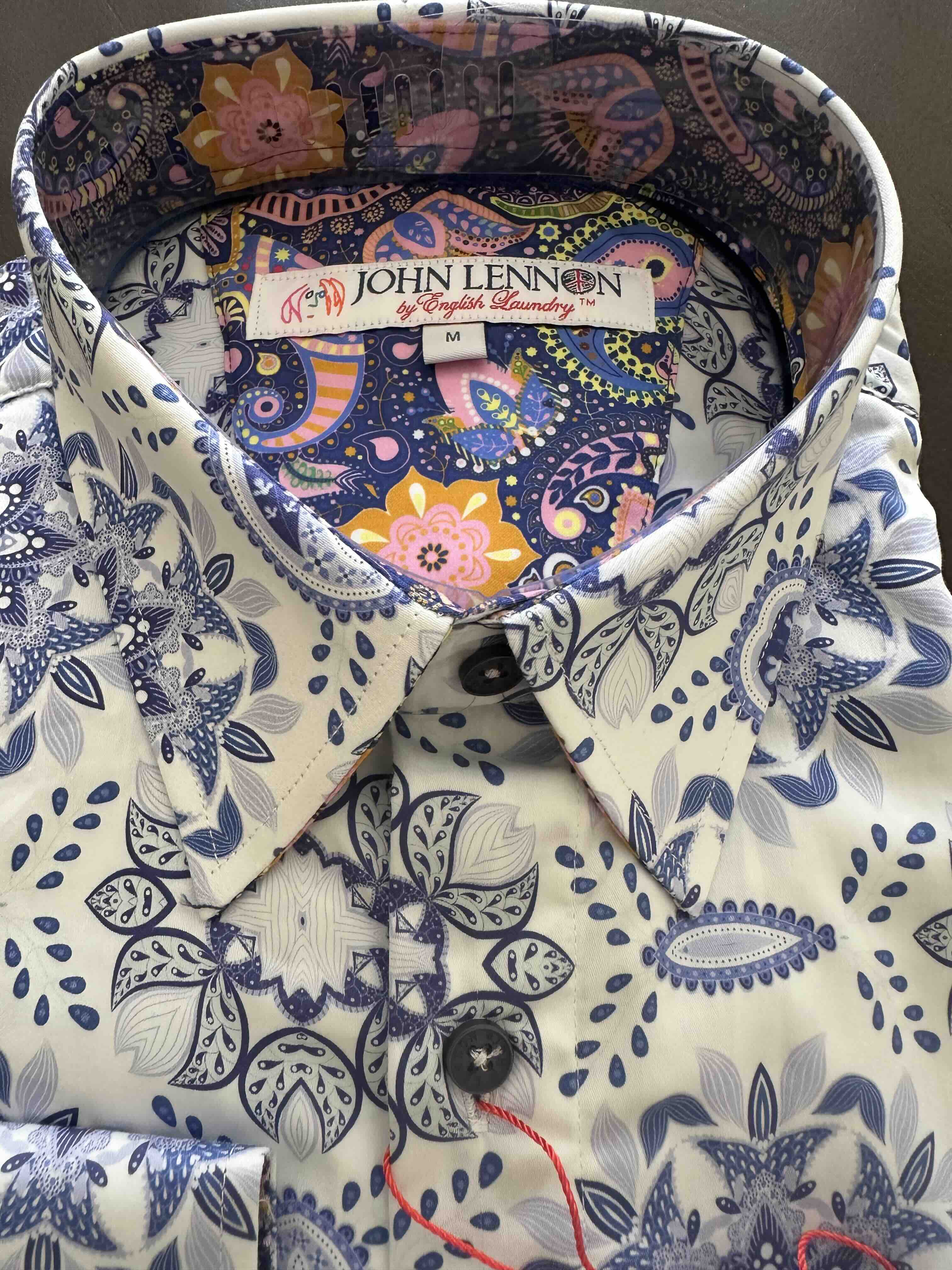 JOHN LENNON Mens Mistley Long Sleeve Shirt - White - Image 9