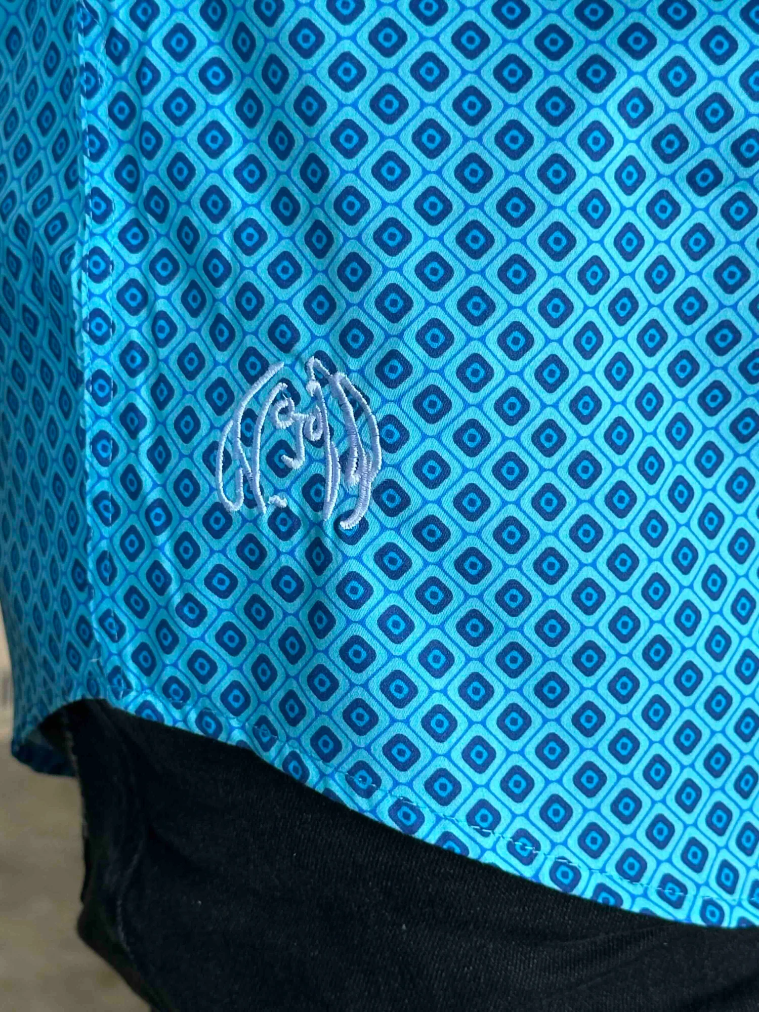 JOHN LENNON Mens Newhaven Shirt - Turquoise - Image 4