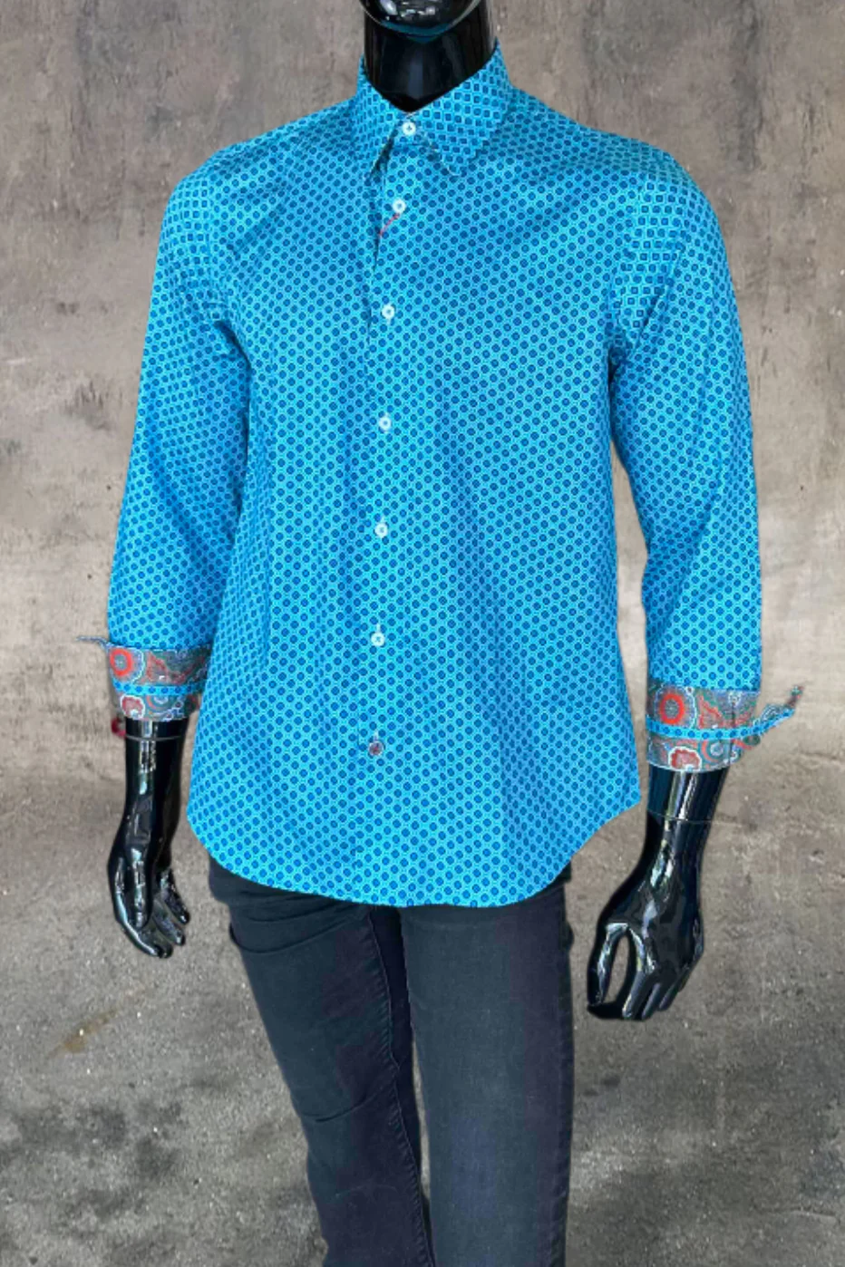 JOHN LENNON Mens Newhaven Shirt - Turquoise - Image 9