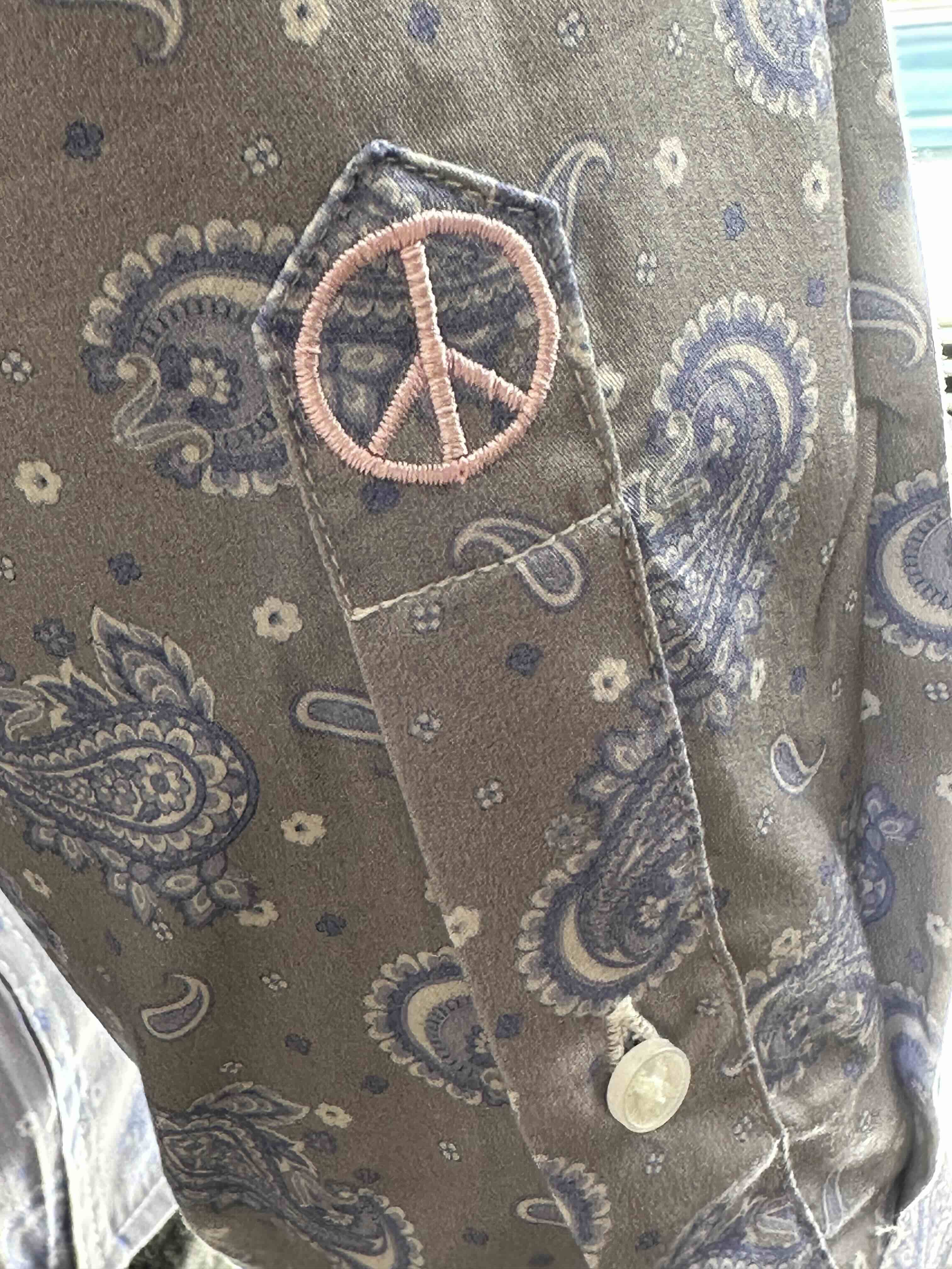 JOHN LENNON Mens Newport Long Sleeve Paisley Shirt - Mist - Image 8