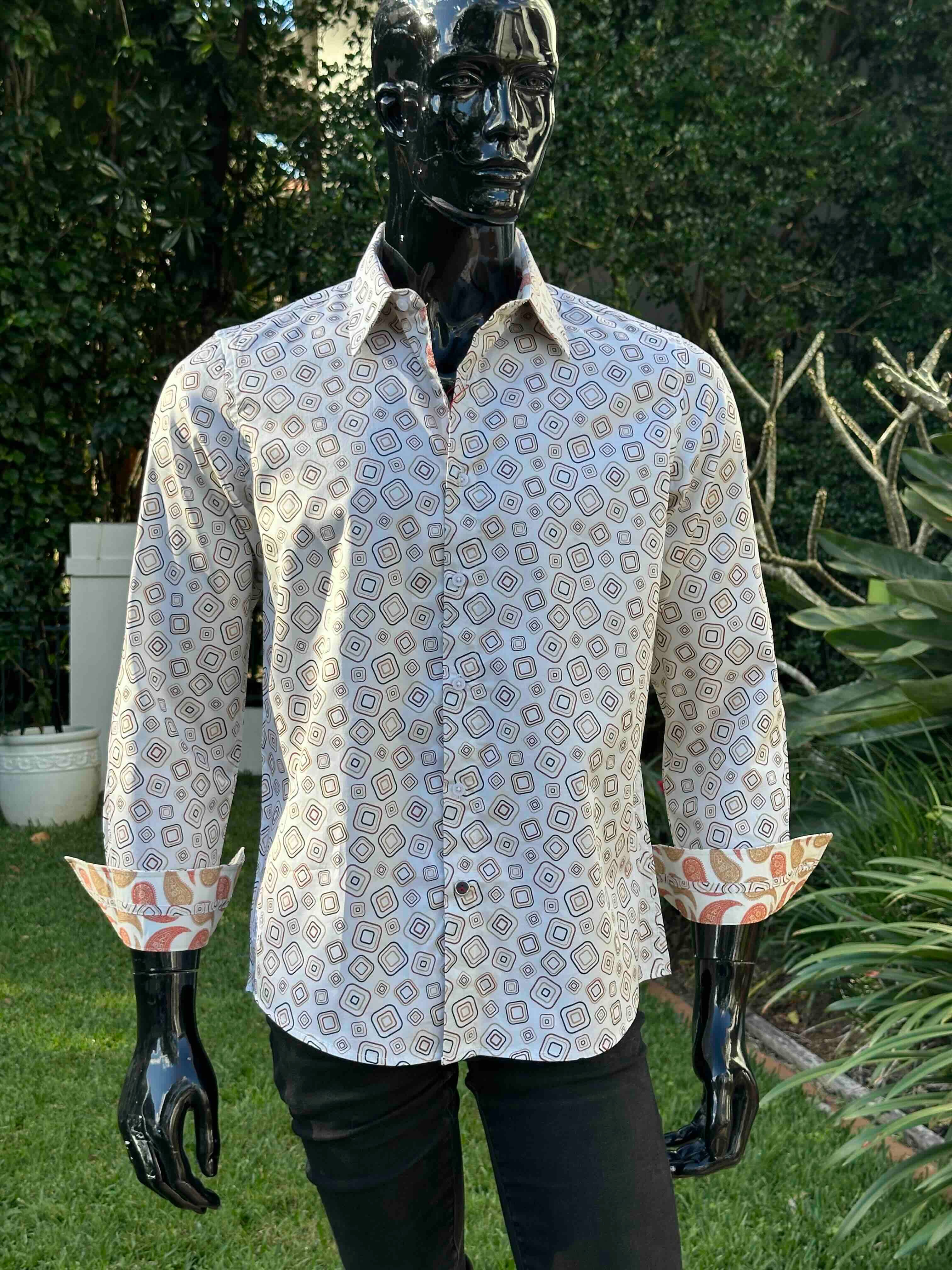 JOHN LENNON Mens Oxford Road Long Sleeve Shirt - Sand - Image 16