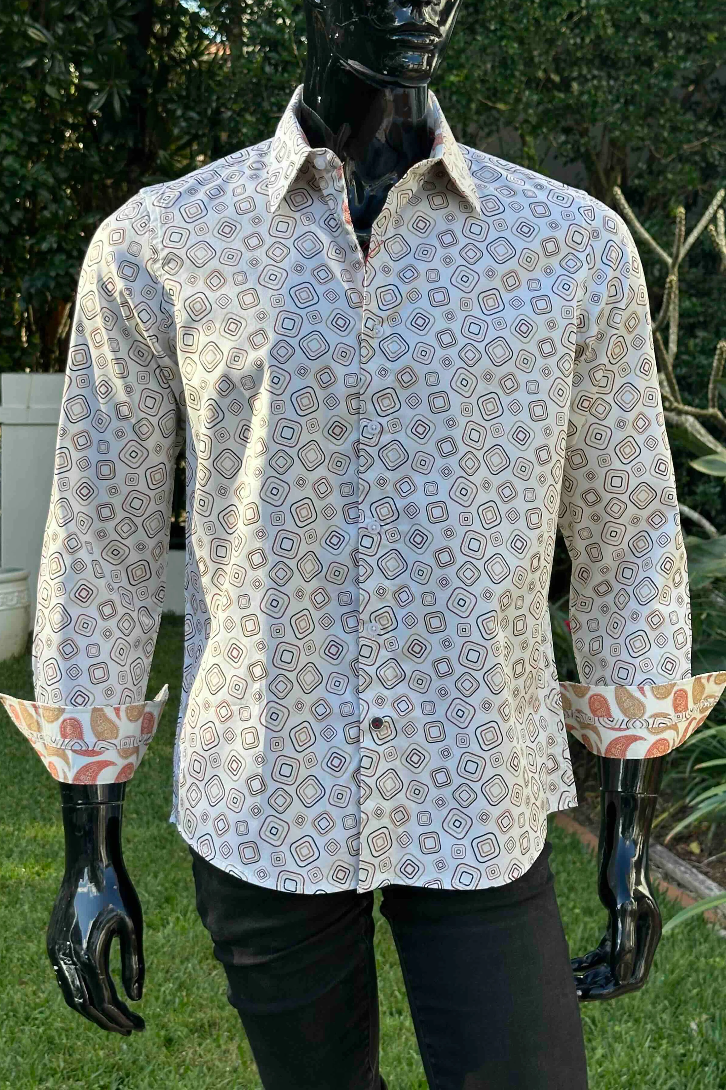 JOHN LENNON Mens Oxford Road Long Sleeve Shirt - Sand - Image 17