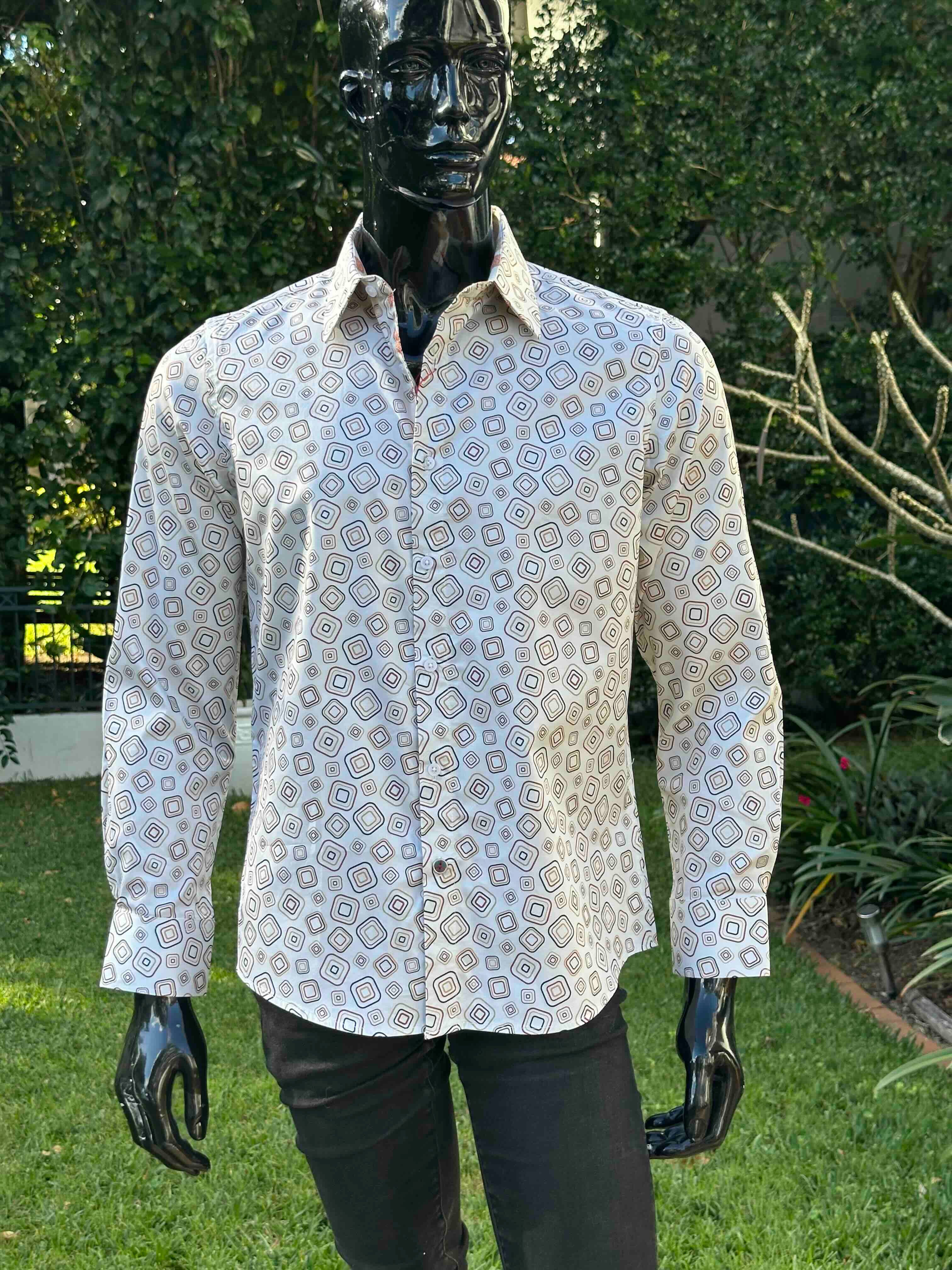 JOHN LENNON Mens Oxford Road Long Sleeve Shirt - Sand - Image 6
