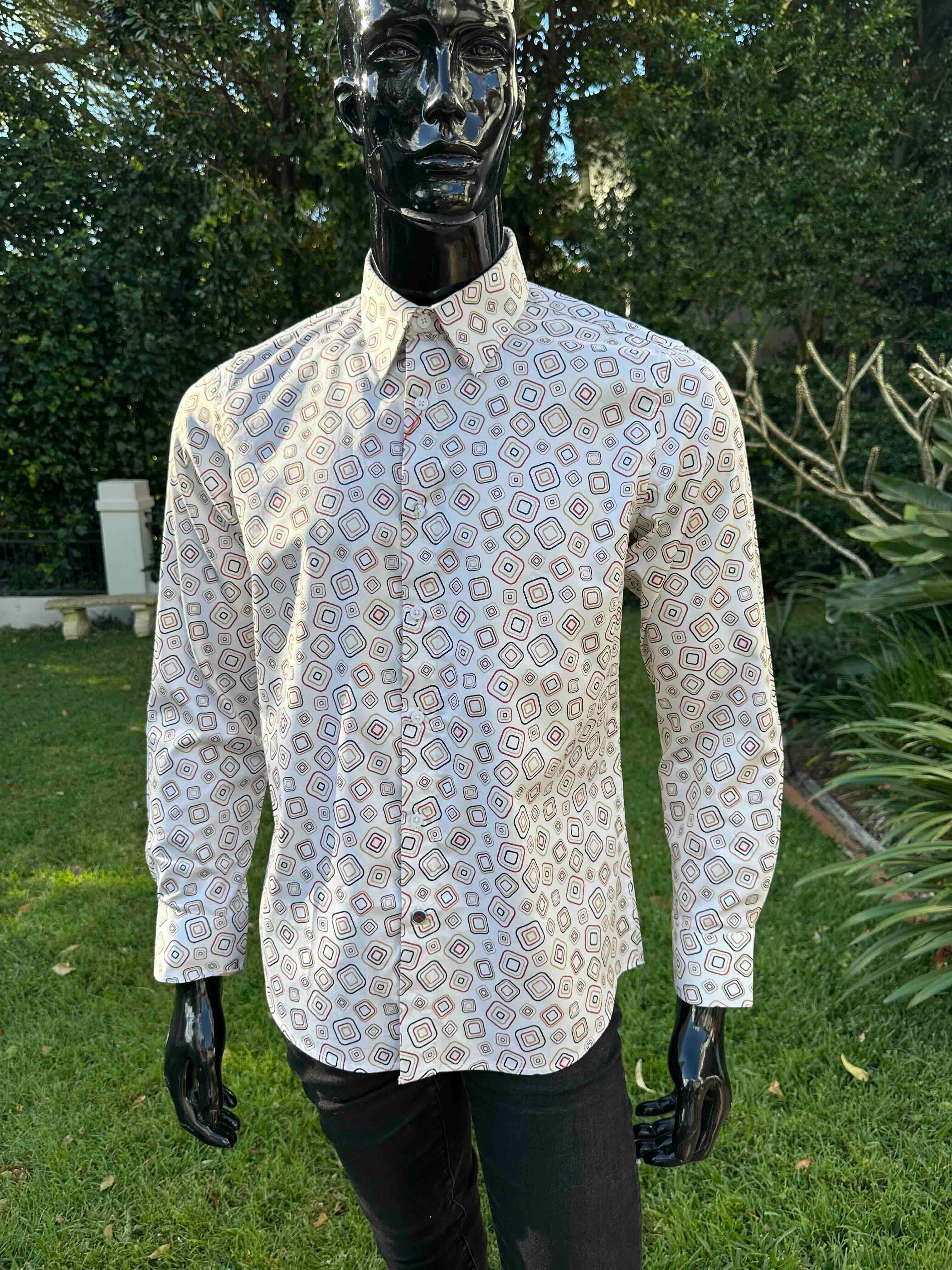 JOHN LENNON Mens Oxford Road Long Sleeve Shirt - Sand - Image 9