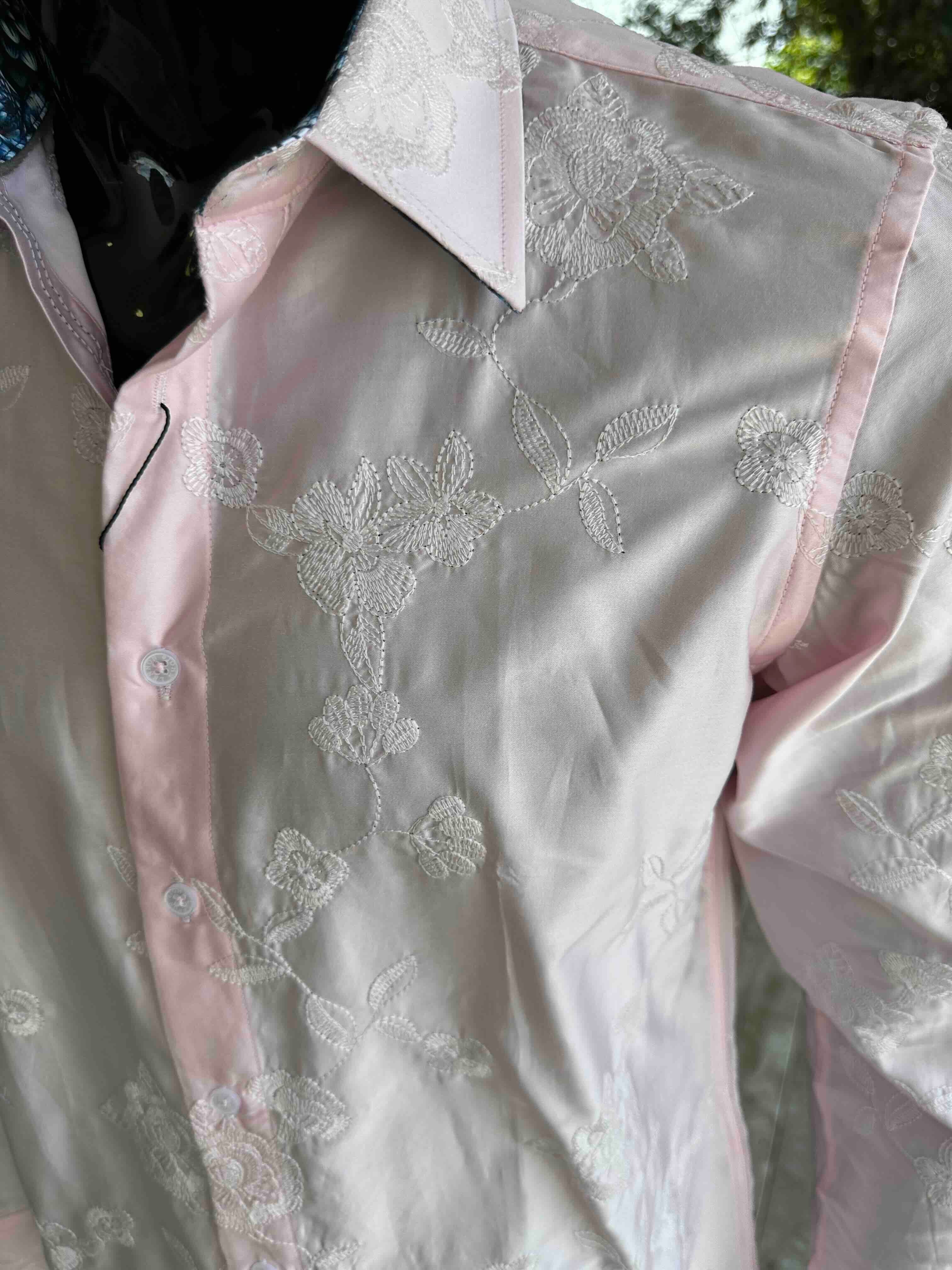 JOHN LENNON Mens Pemperdon Long Sleeve Shirt in Pink - Image 5