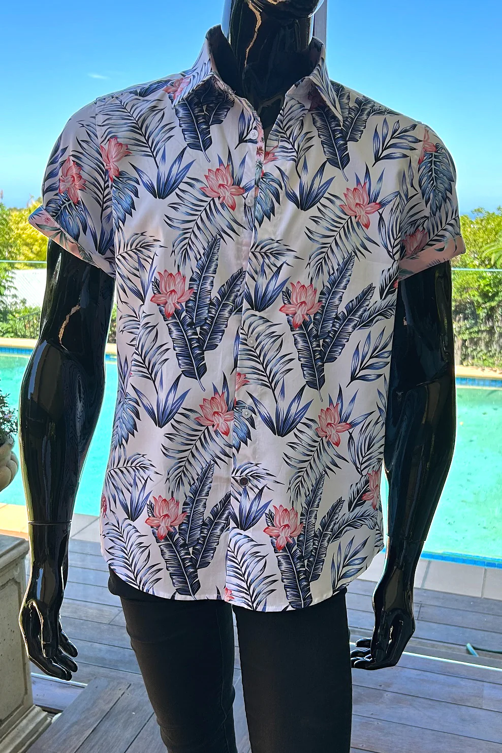 JOHN LENNON Mens Plainmoor Short Sleeve Shirt White - Image 4