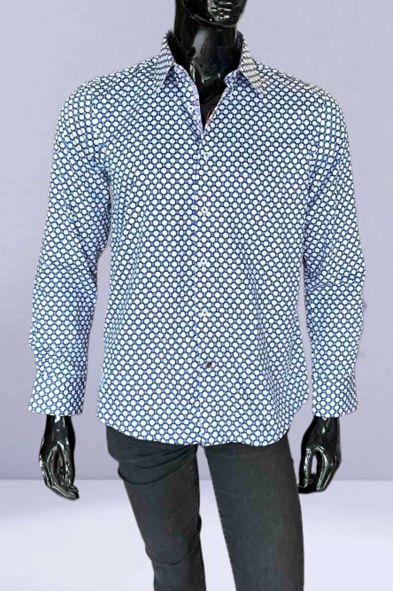 JOHN LENNON Mens Poole Shirt - Navy - Image 6