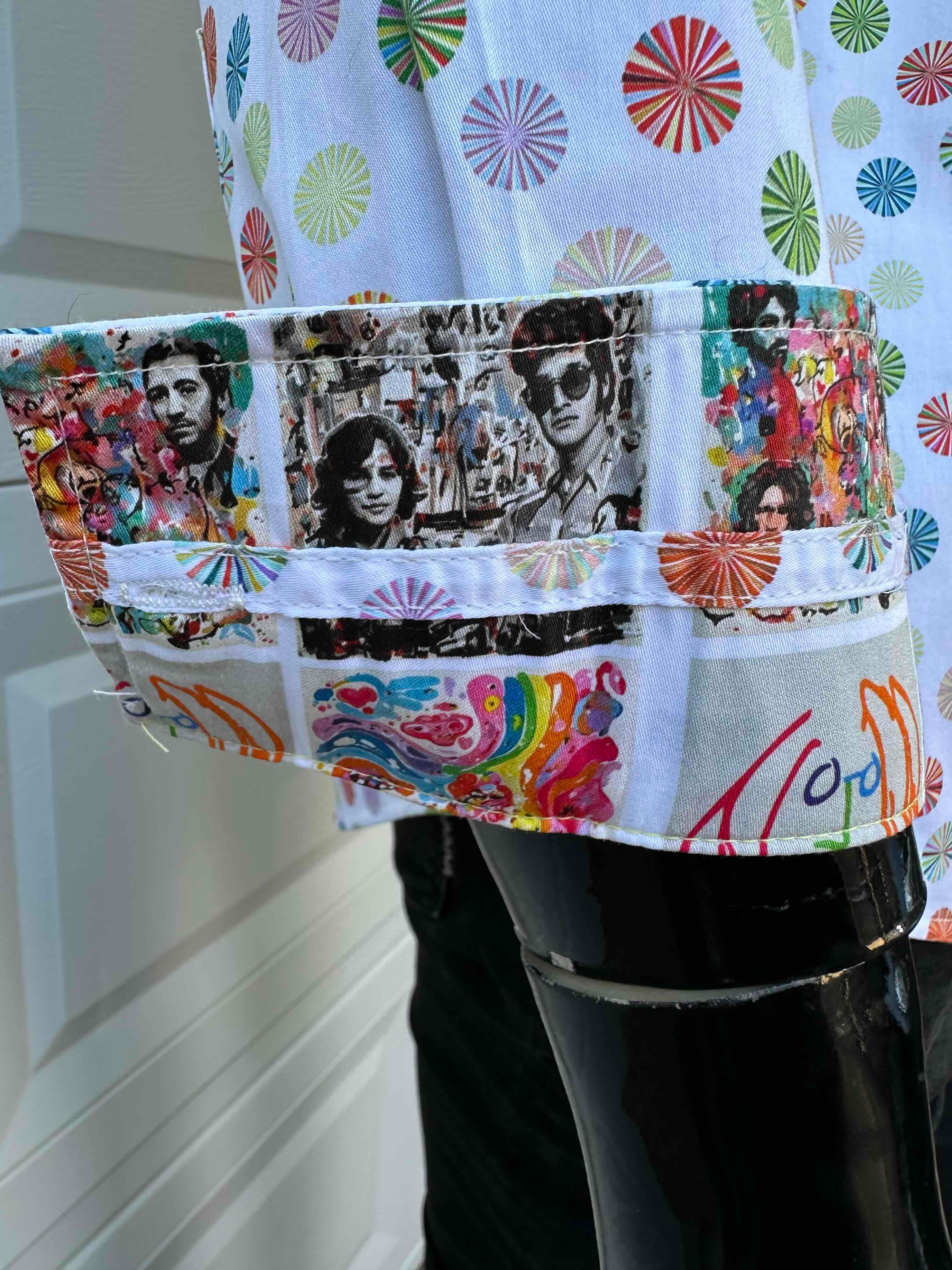 JOHN LENNON Mens Preston Long Sleeve Shirt in White - Image 9