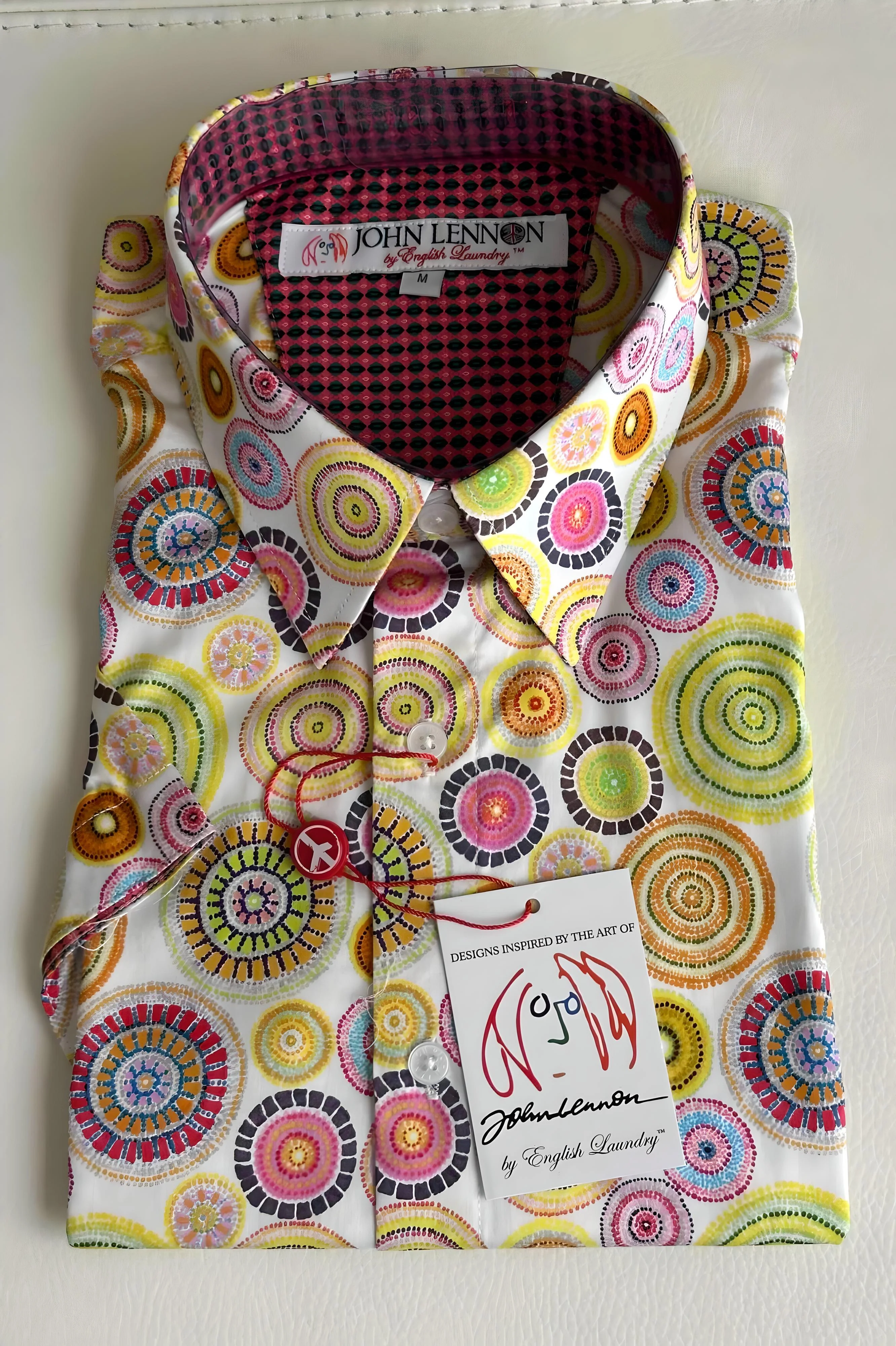 JOHN LENNON Mens Richmond Short Sleeve Shirt - Citrus - Image 2