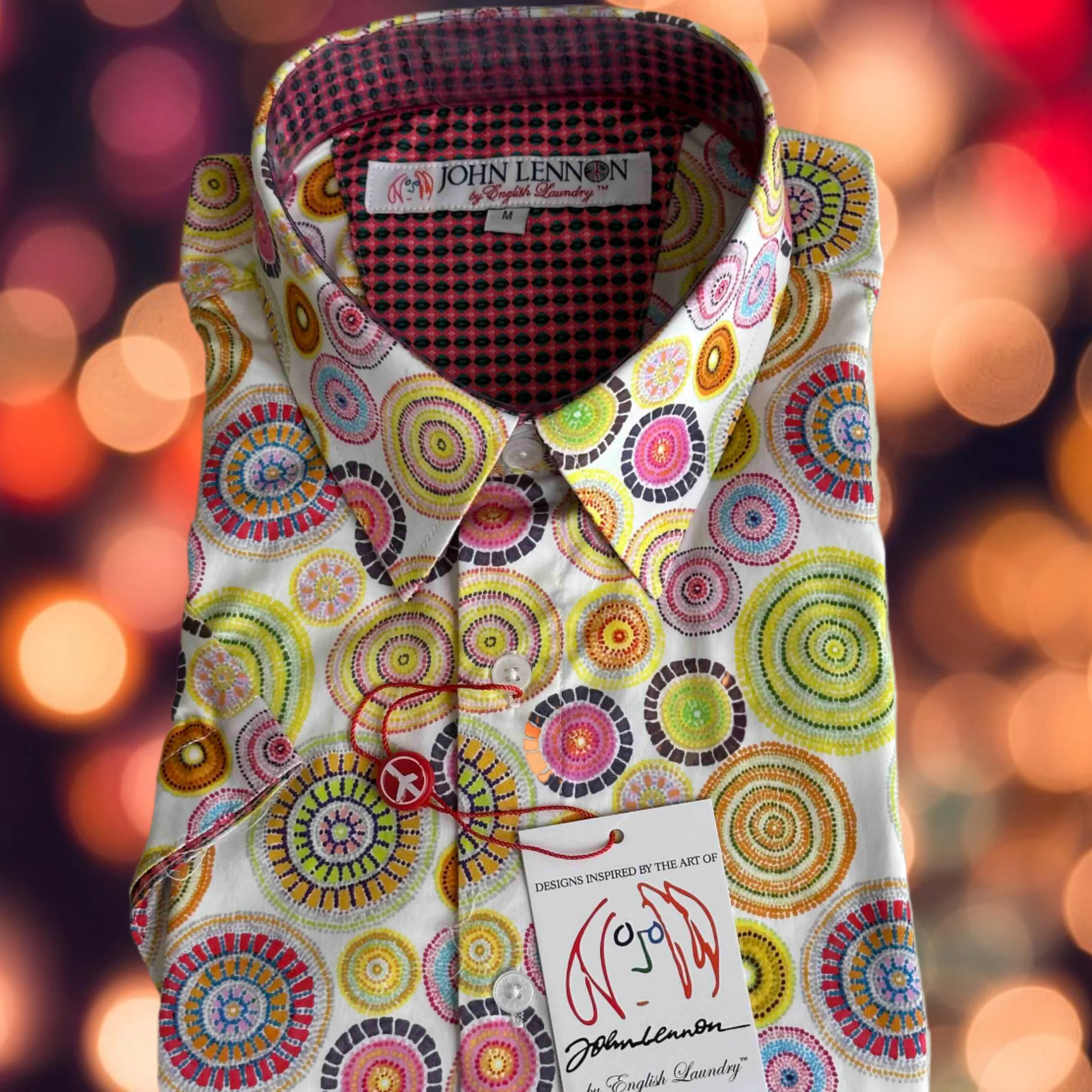 JOHN LENNON Mens Richmond Short Sleeve Shirt - Citrus - Image 3