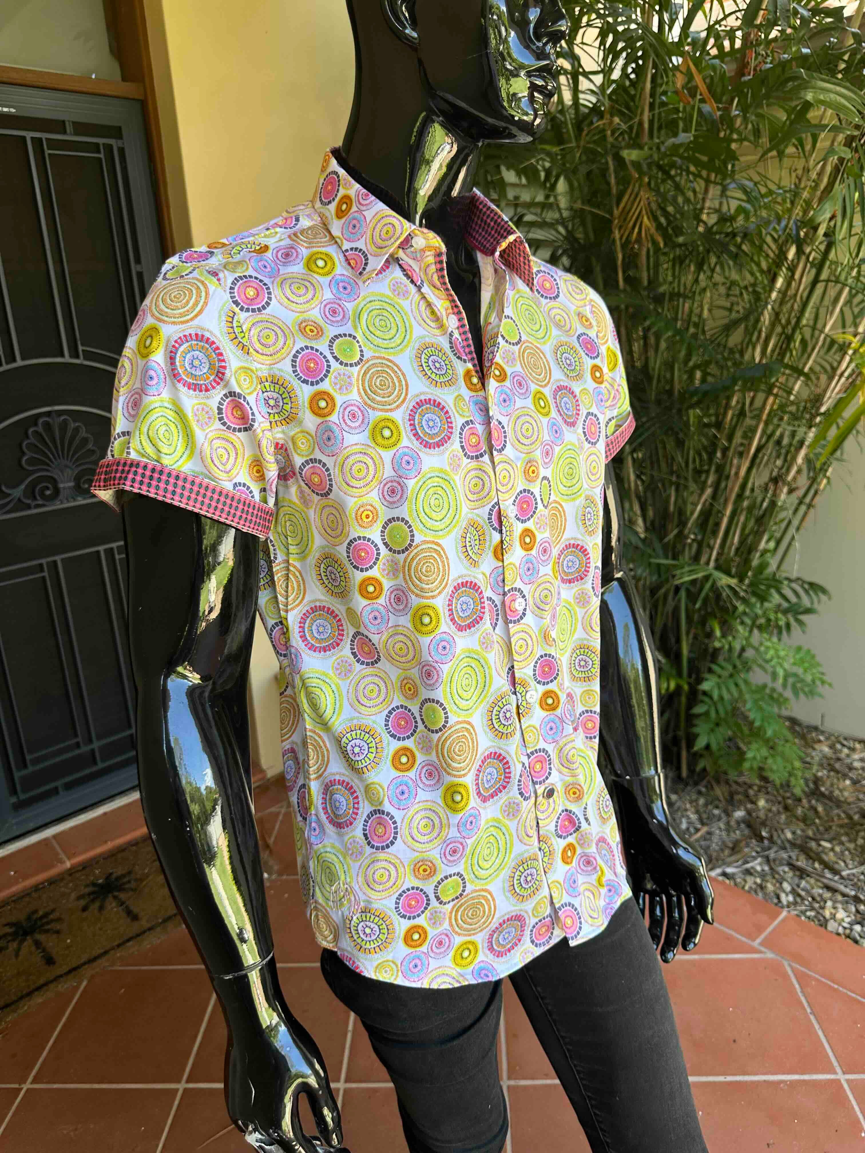 JOHN LENNON Mens Richmond Short Sleeve Shirt - Citrus - Image 8