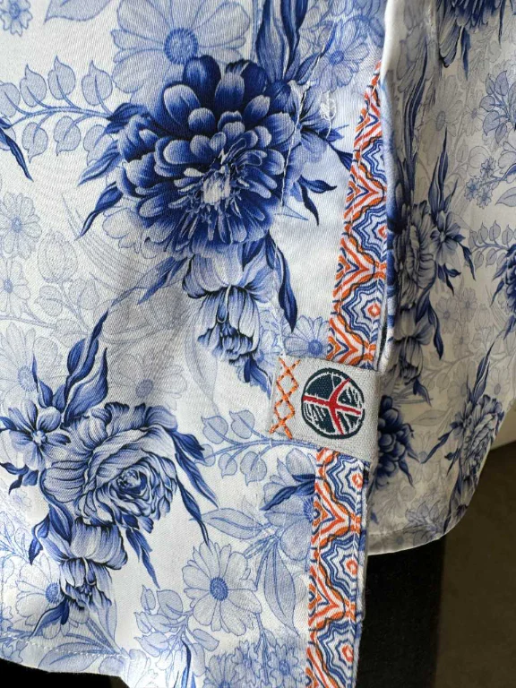JOHN LENNON Mens Sheffield Short Sleeve Paisley Shirt - Blue - Image 11