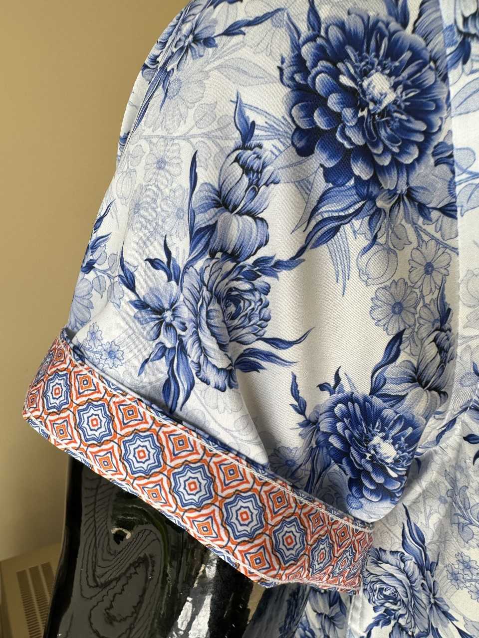 JOHN LENNON Mens Sheffield Short Sleeve Paisley Shirt - Blue - Image 2