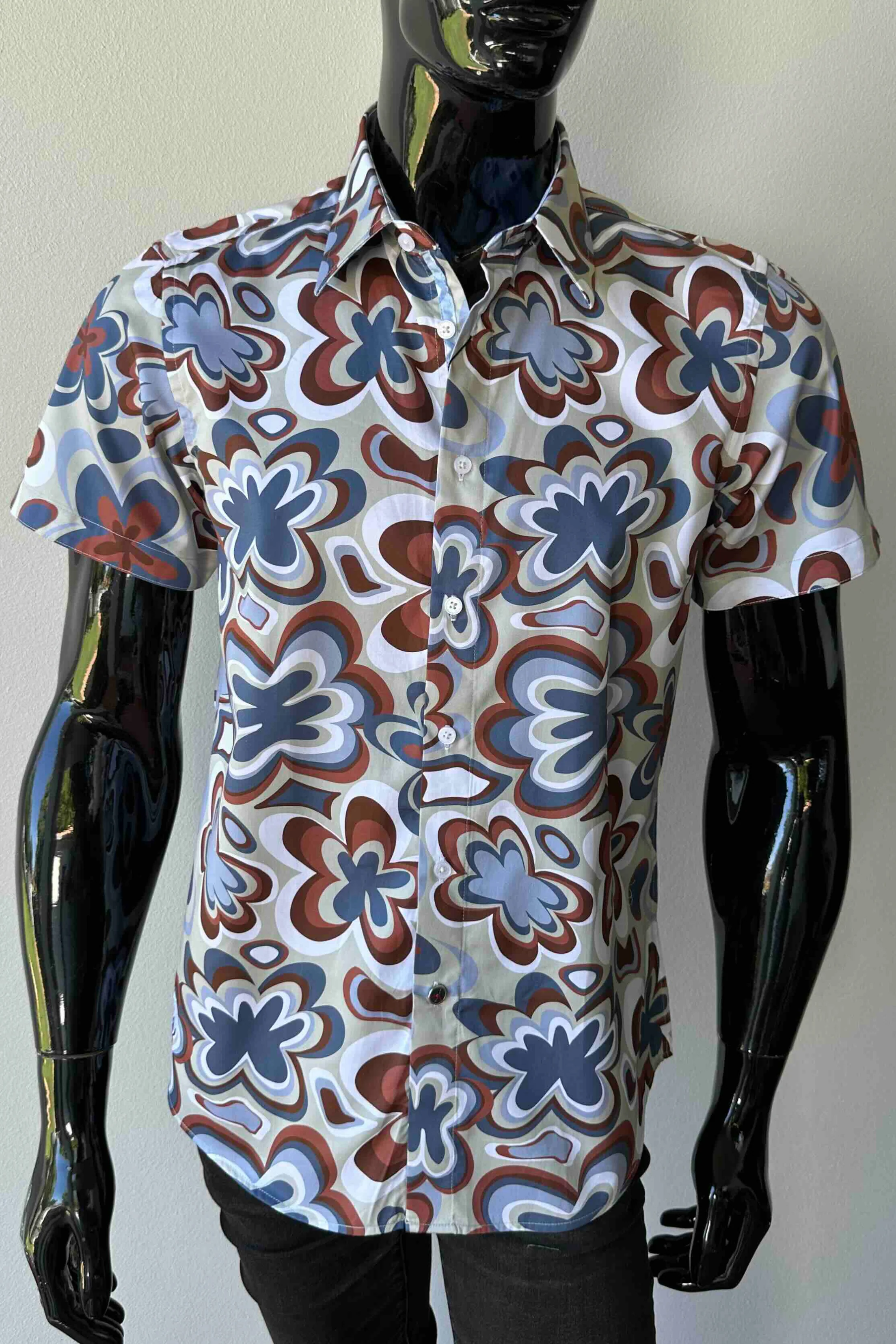 JOHN LENNON Mens Smethwick Short Sleeve Shirt in Putty - Image 2