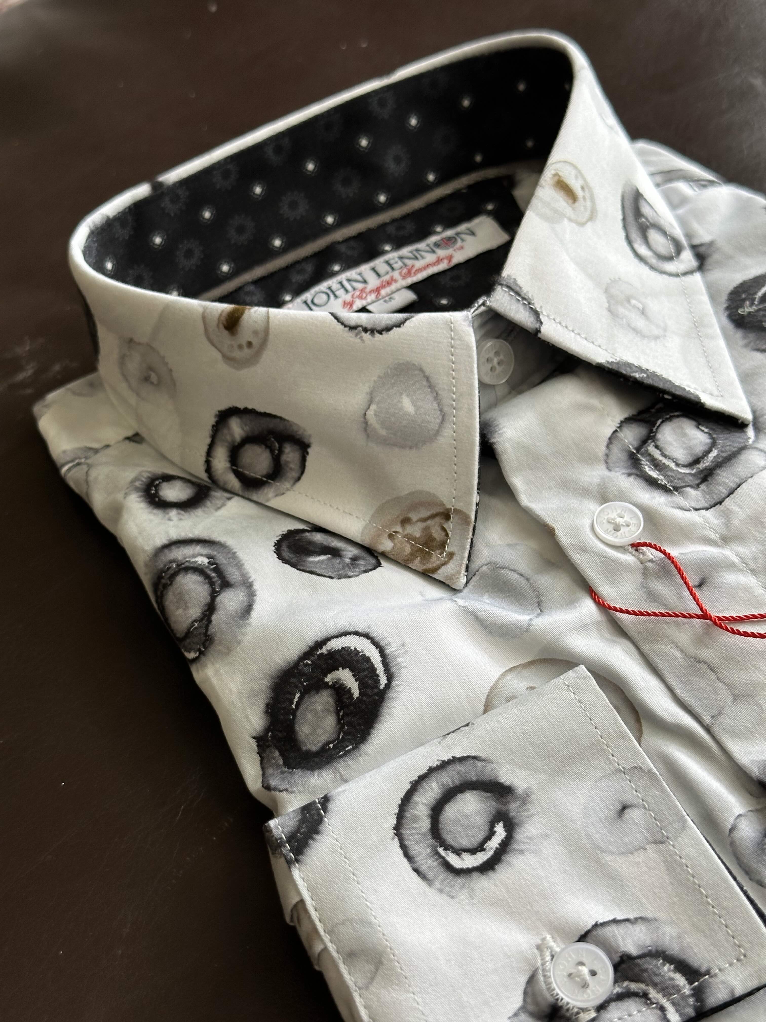 JOHN LENNON Mens Southwold Long Sleeve Shirt - White - Image 4