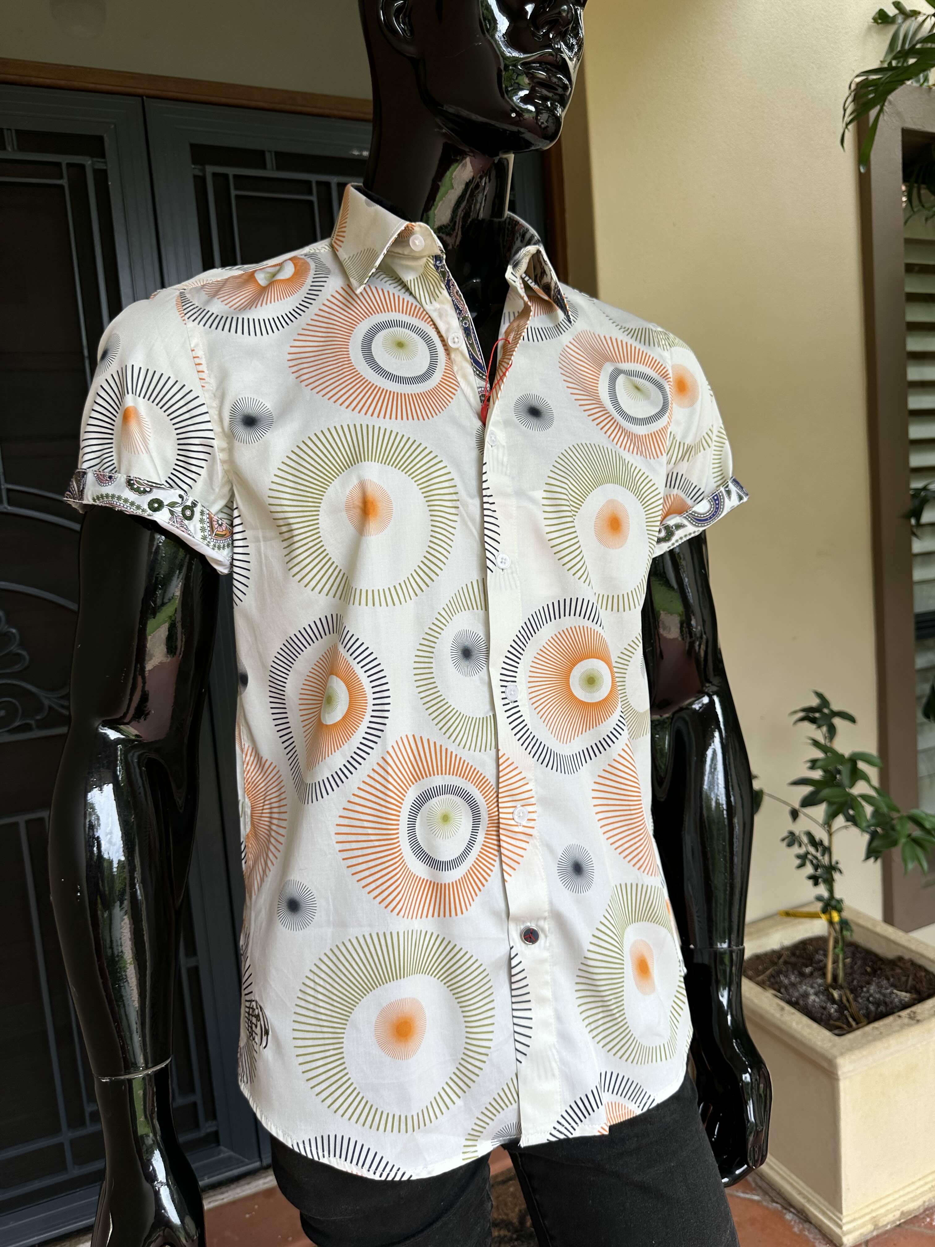 JOHN LENNON Mens St Albans Short Sleeve Shirt - Melon - Image 7