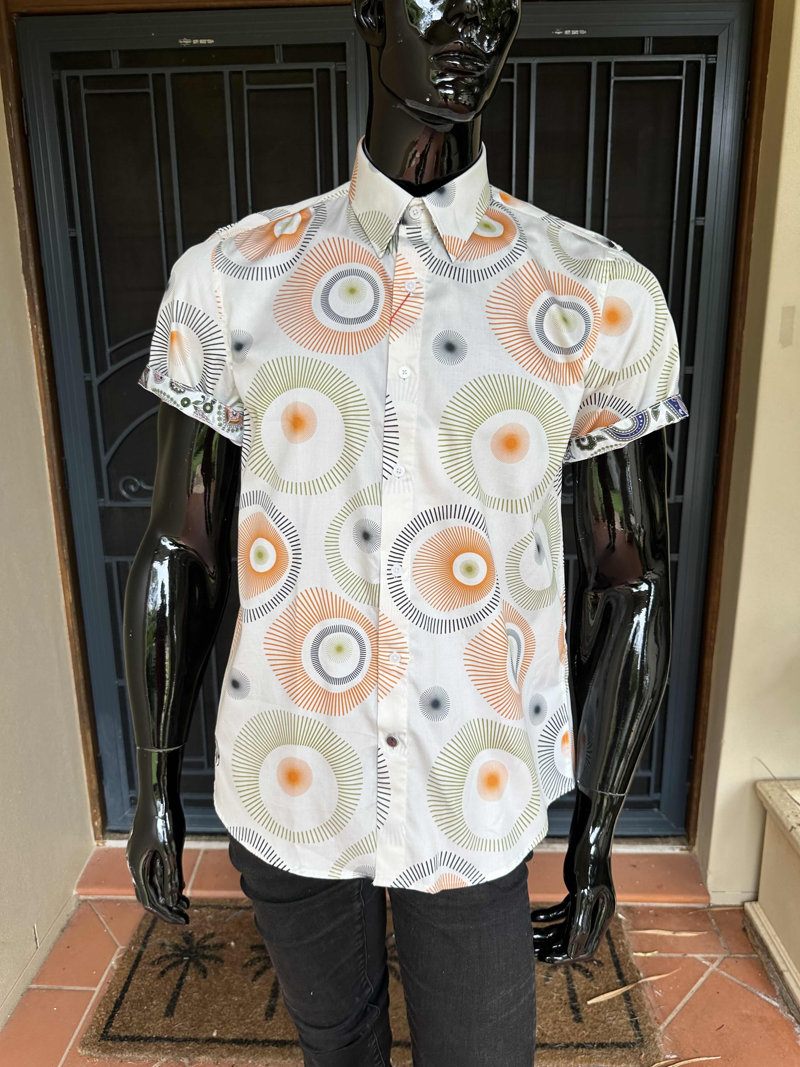 JOHN LENNON Mens St Albans Short Sleeve Shirt - Melon - Image 8