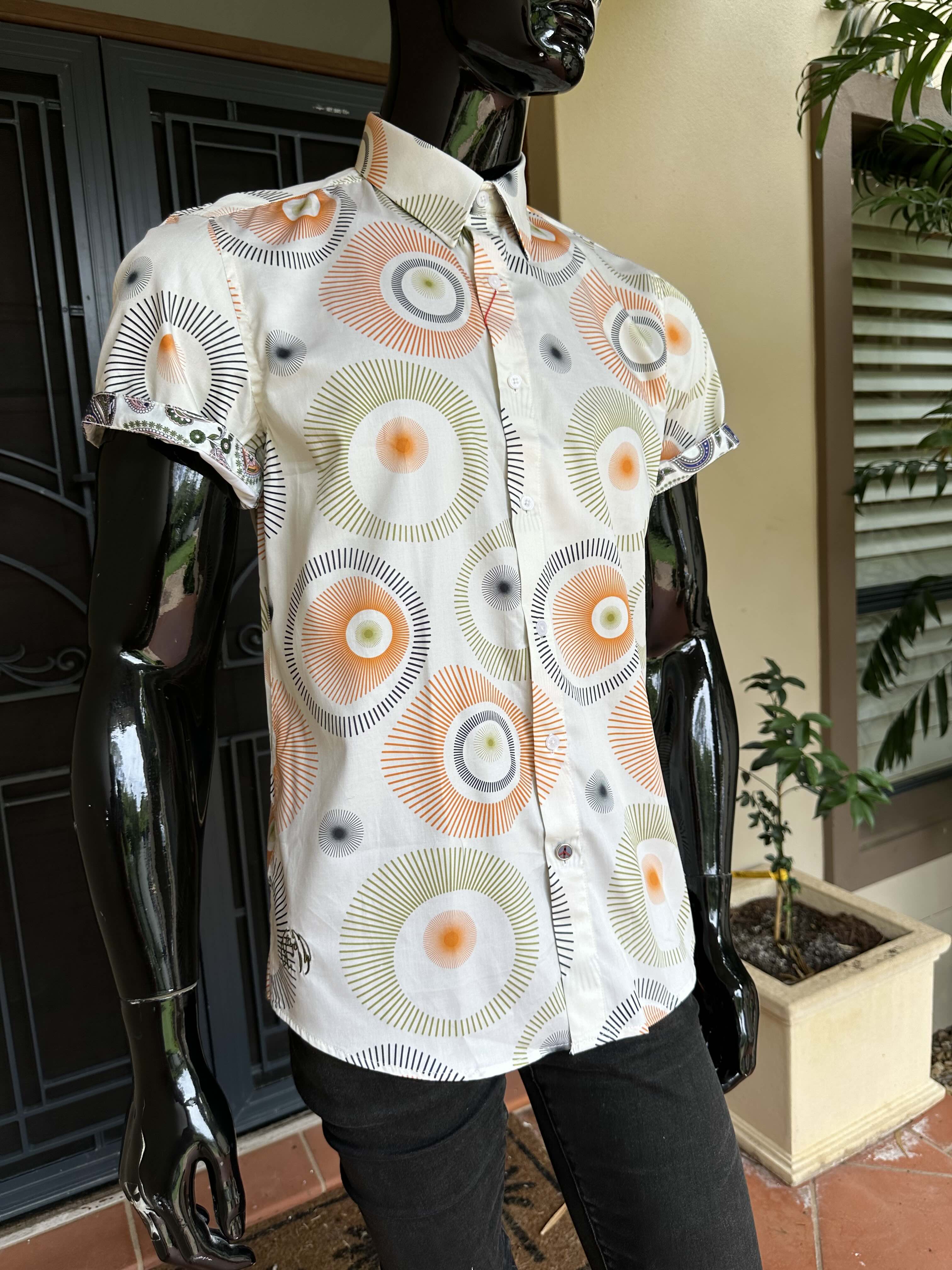 JOHN LENNON Mens St Albans Short Sleeve Shirt - Melon - Image 9