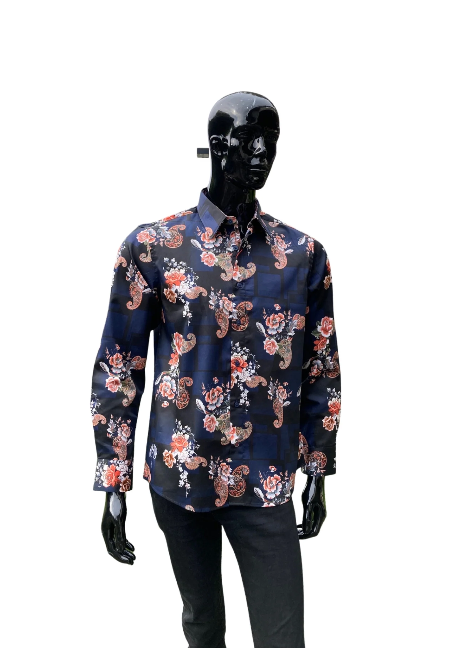 JOHN LENNON Mens Stadford Shirt - Navy - Image 3