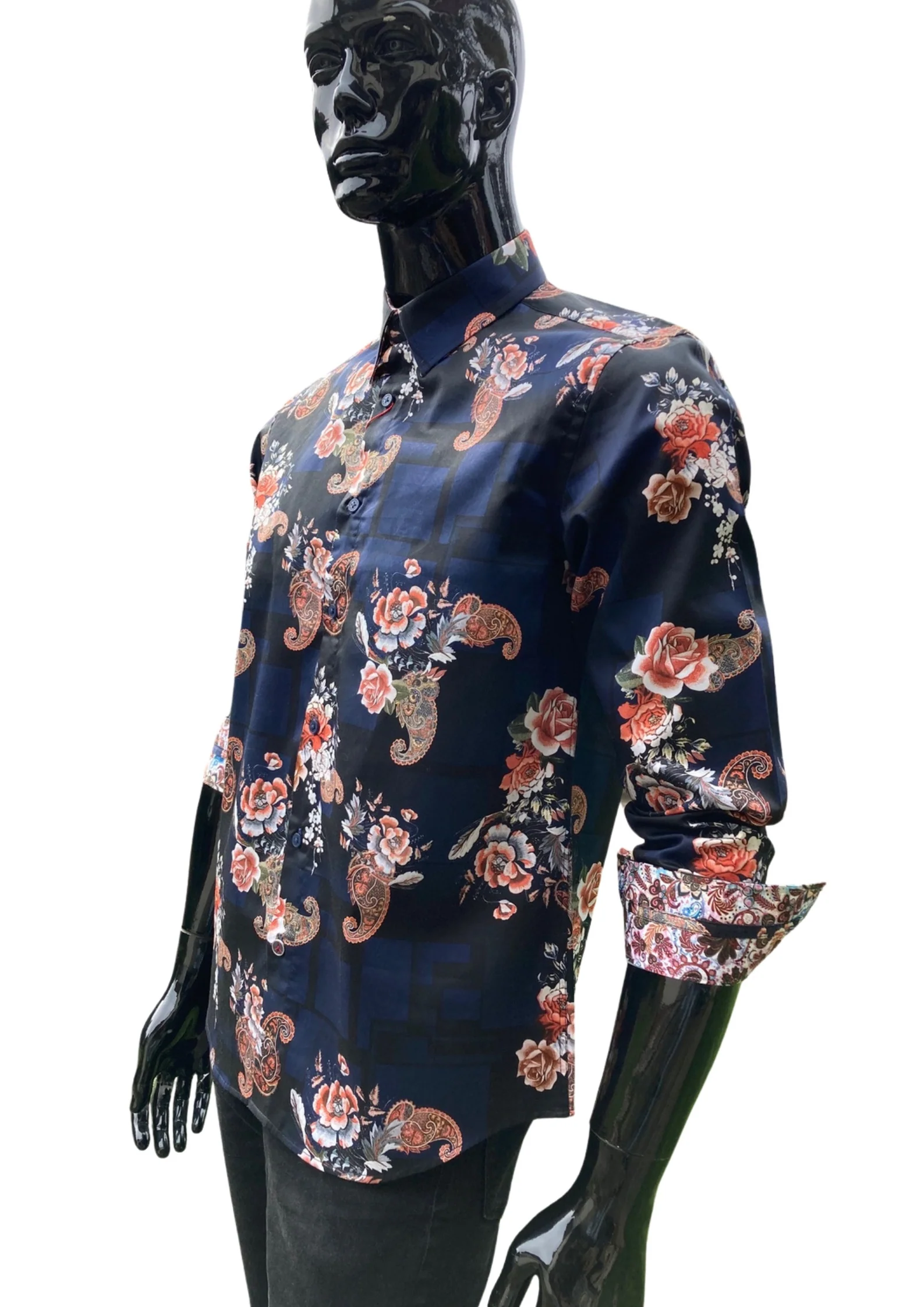 JOHN LENNON Mens Stadford Shirt - Navy - Image 7