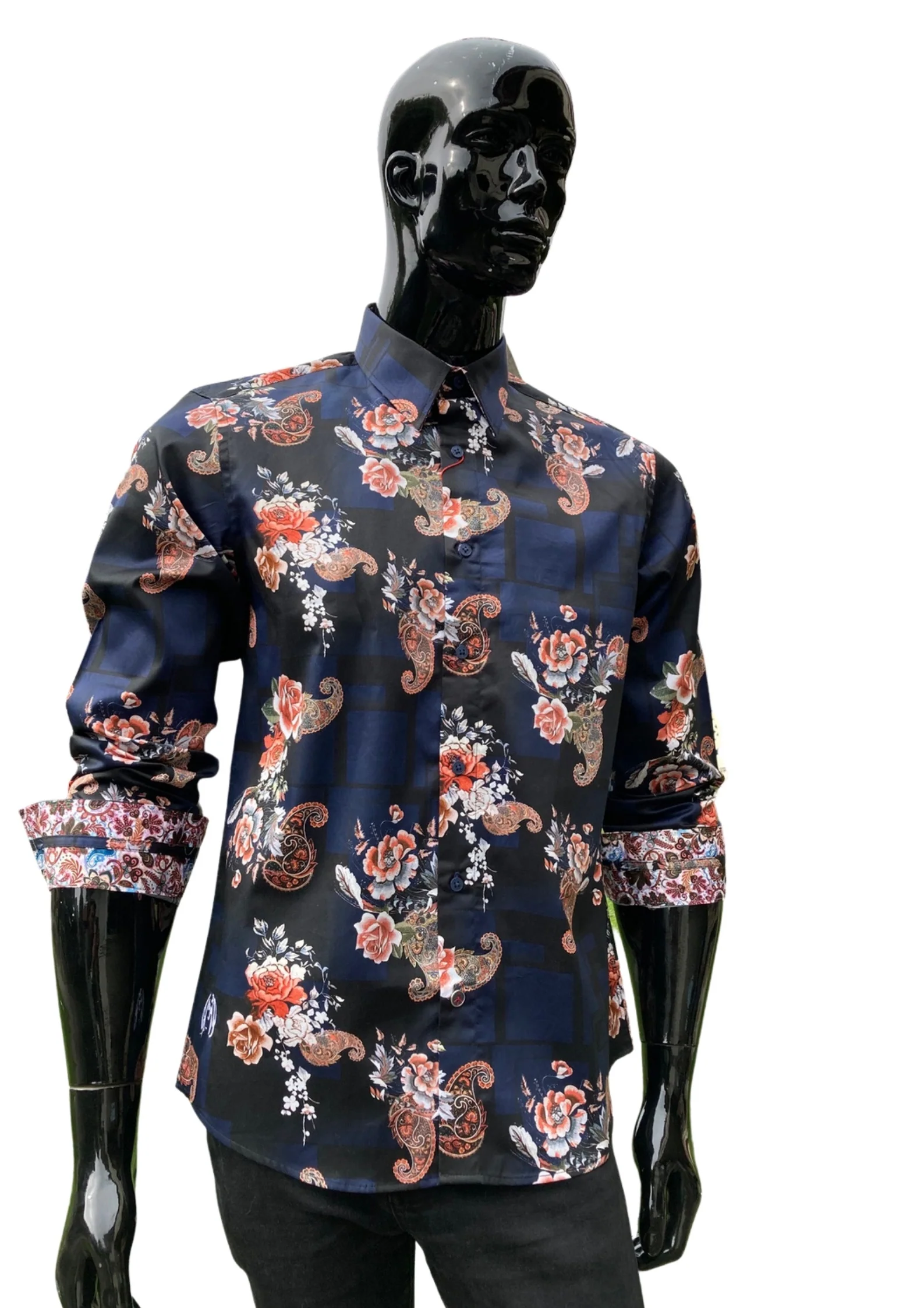 JOHN LENNON Mens Stadford Shirt - Navy - Image 8